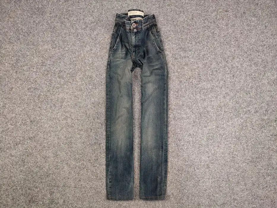 Siviglia Premium Designer Fabric Faded Denim Jeans