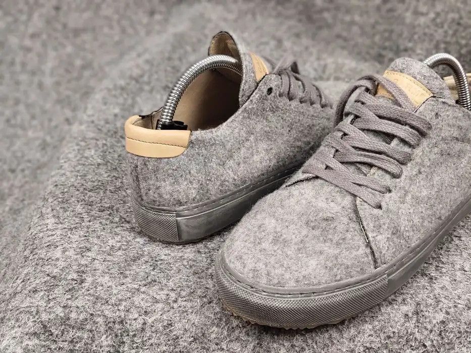 Garment Project Garment Project Low Top Leather Wool Gray Sneakers Size US 6 / EU 39 - 6 Thumbnail