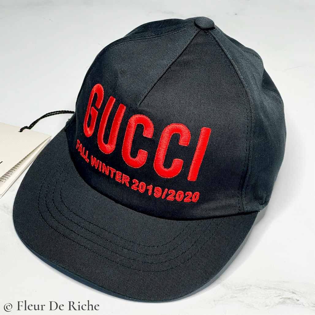 Gucci Gucci Fall/Winter 2019/20 Black Hat with Red Logo size XS