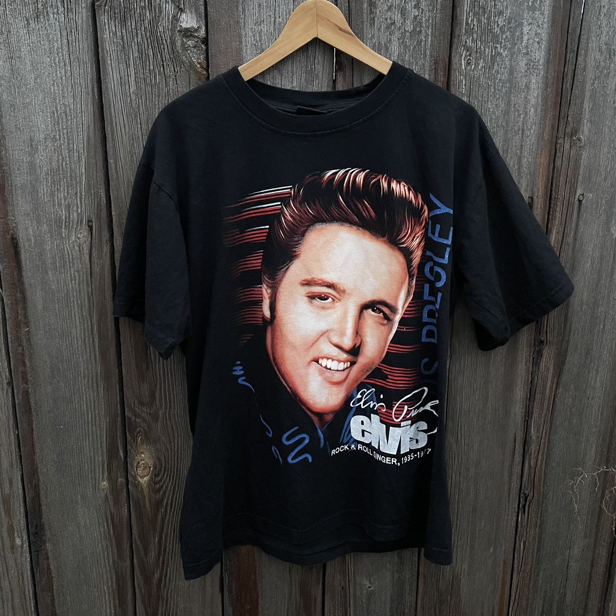 Vintage Vintage Elvis Presley Big Logo Rock Band Tee 90s Streetwear Size US L / EU 52-54 / 3 - 3 Thumbnail