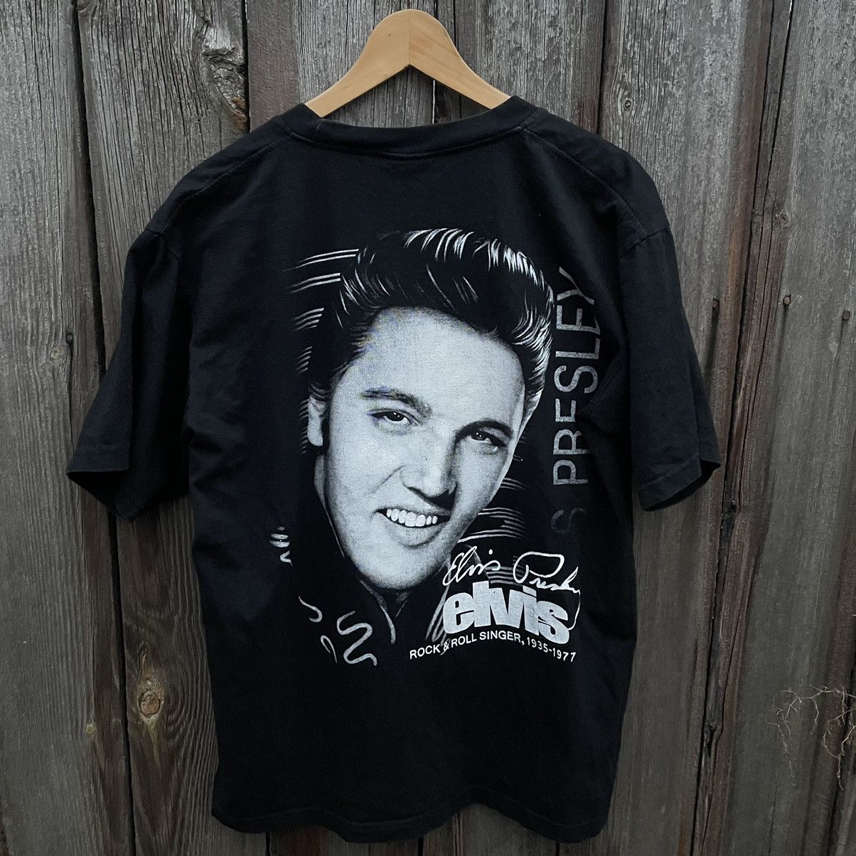 Vintage Vintage Elvis Presley Big Logo Rock Band Tee 90s Streetwear Size US L / EU 52-54 / 3 - 4 Thumbnail