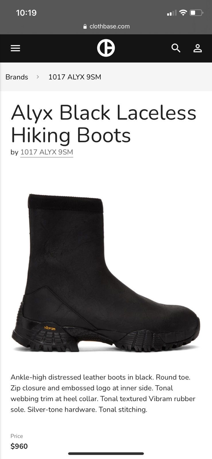 Alyx hiking boots deals