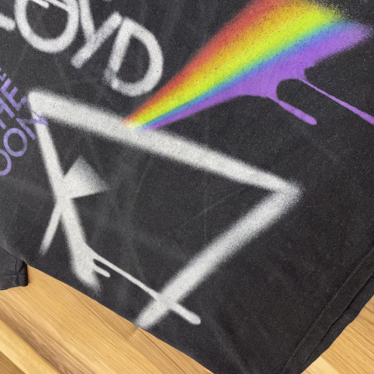 Pink Floyd × Vintage Vintage Pink Floyd Big Logo Size XL 90s Black Rock Band Tee Size US XL / EU 56 / 4 - 5 Thumbnail