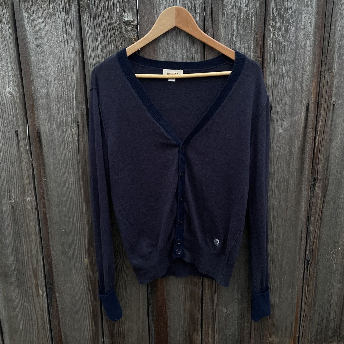 Diesel Luxury Diesel Cardigan Navy Size M Streetwear Classic Size US M / EU 48-50 / 2 - 1 Thumbnail