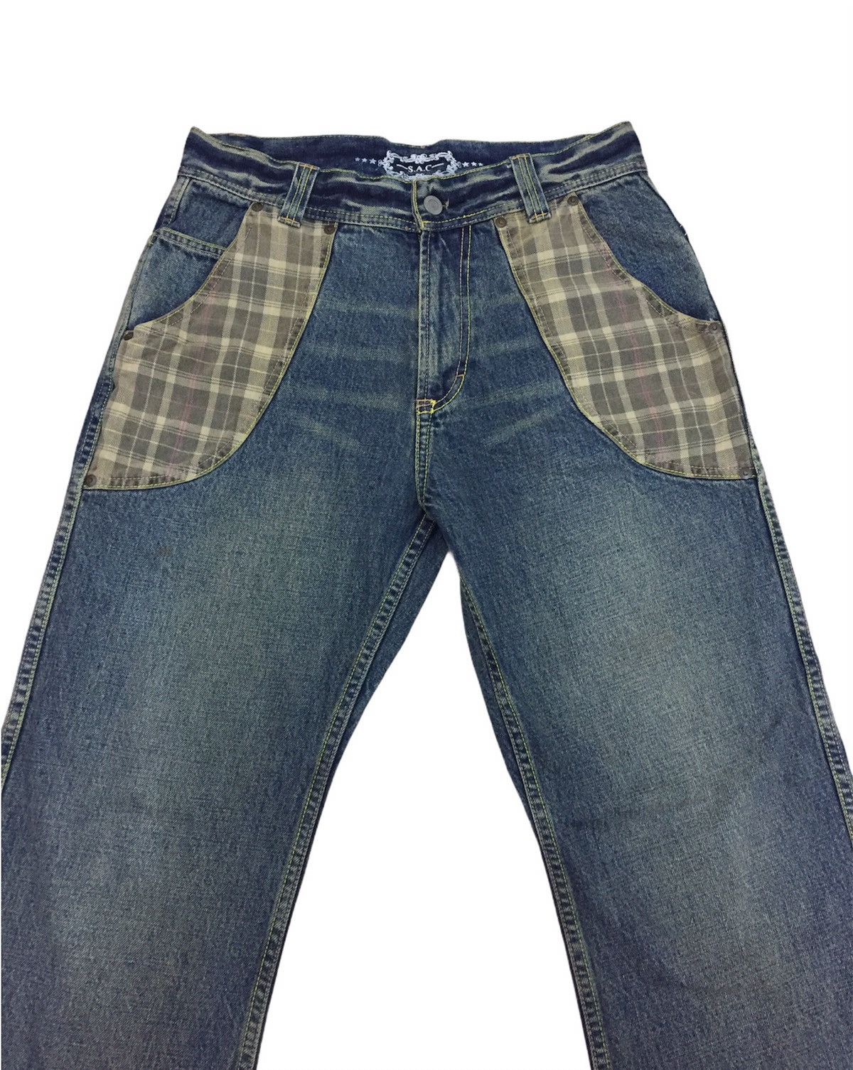 Japanese Brand Sacrifice Patchwork Pocket Denim Size US 32 / EU 48 - 3 Thumbnail