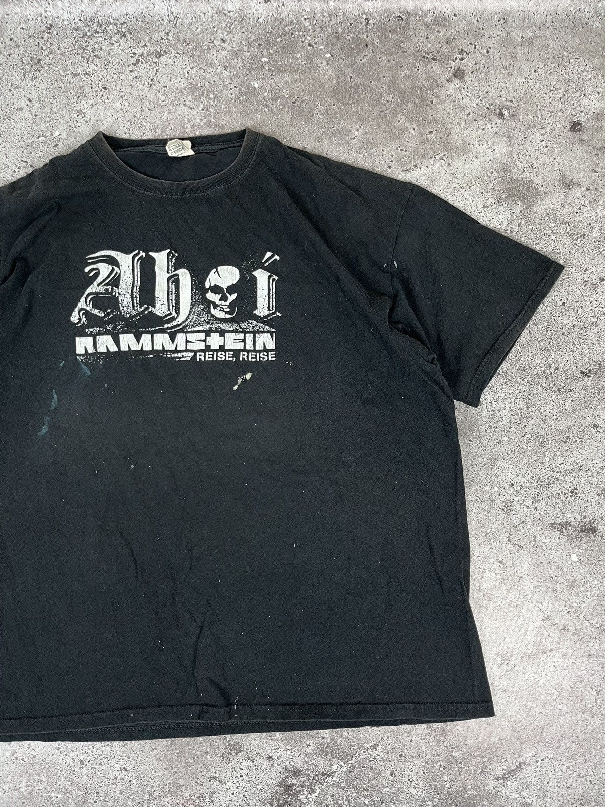 Band Tees Rammstein Vintage 00s Ahoi Reise Vintage Black T Shirt Size US XL / EU 56 / 4 - 2 Thumbnail