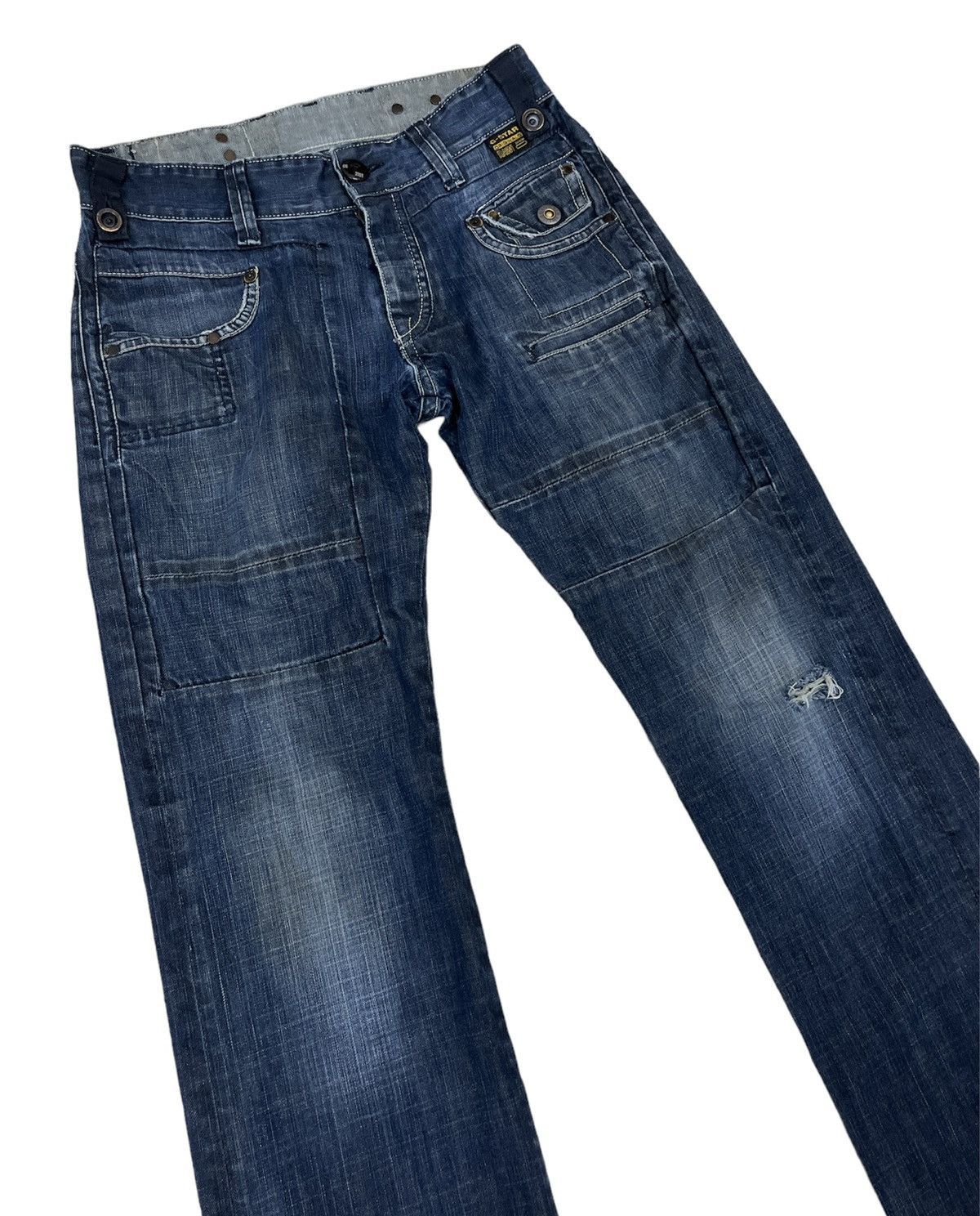 G-Star Distressed G-Star Raw Army Radar Straight Denim Pants Size US 31 - 2 Thumbnail