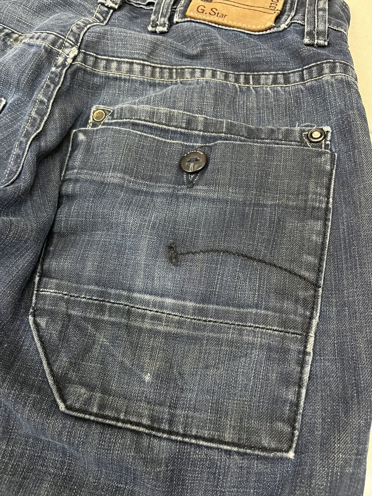 G-Star Distressed G-Star Raw Army Radar Straight Denim Pants Size US 31 - 6 Thumbnail