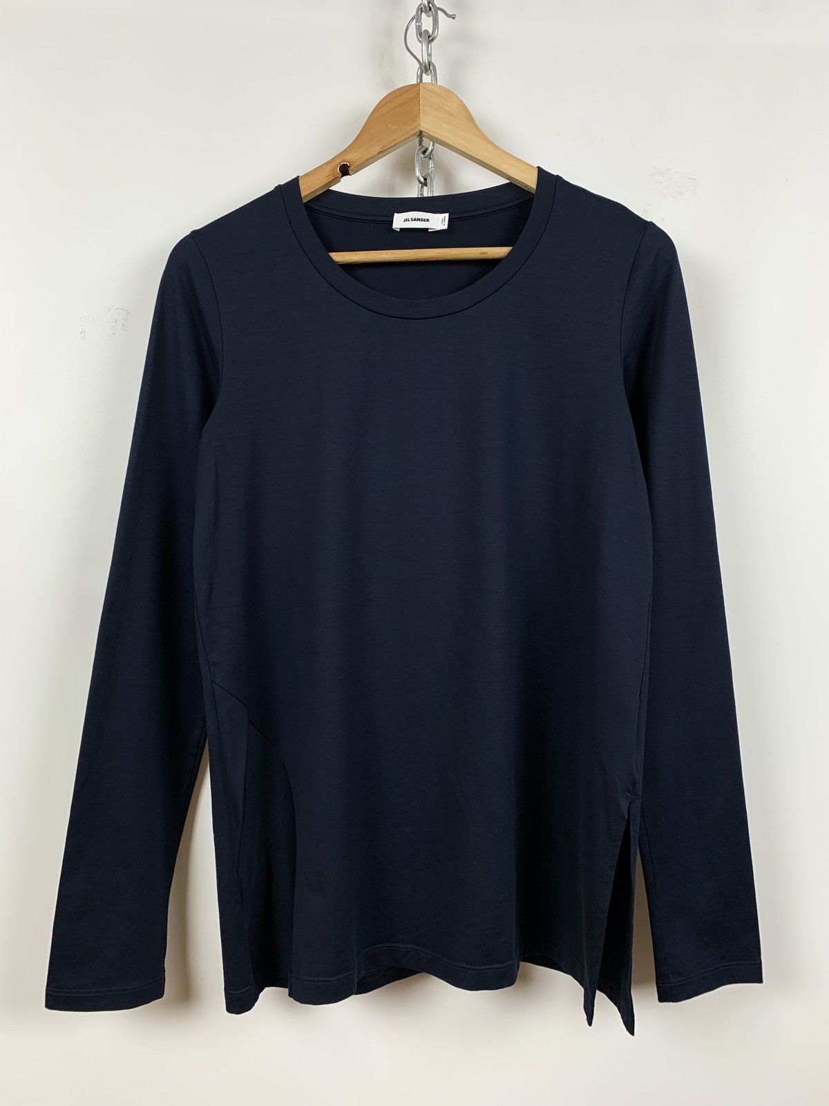 Jil Sander Jil Sander Navy Blue Long Sleeve Shirt Size L / US 10 / IT 46 - 1 Thumbnail