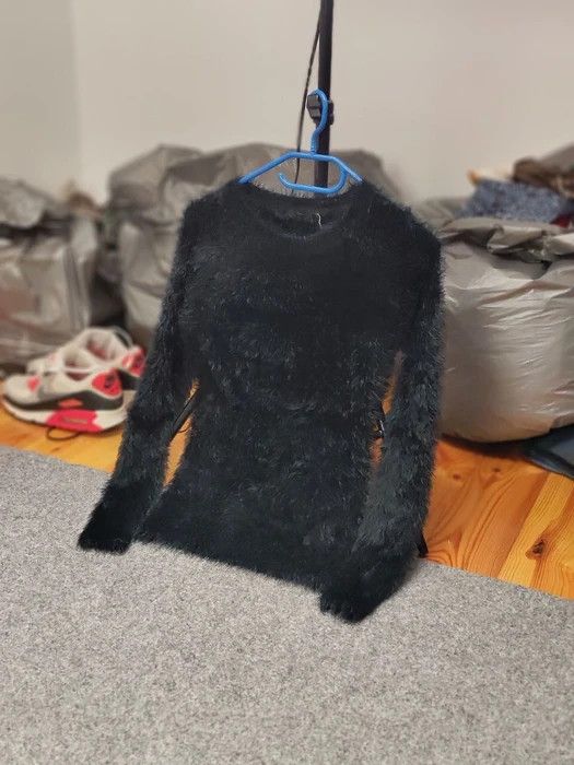 Japanese Brand Vintage 90's Japanese Black Mohair Style Fuzzy Sweater Size US S / EU 44-46 / 1 - 10 Thumbnail
