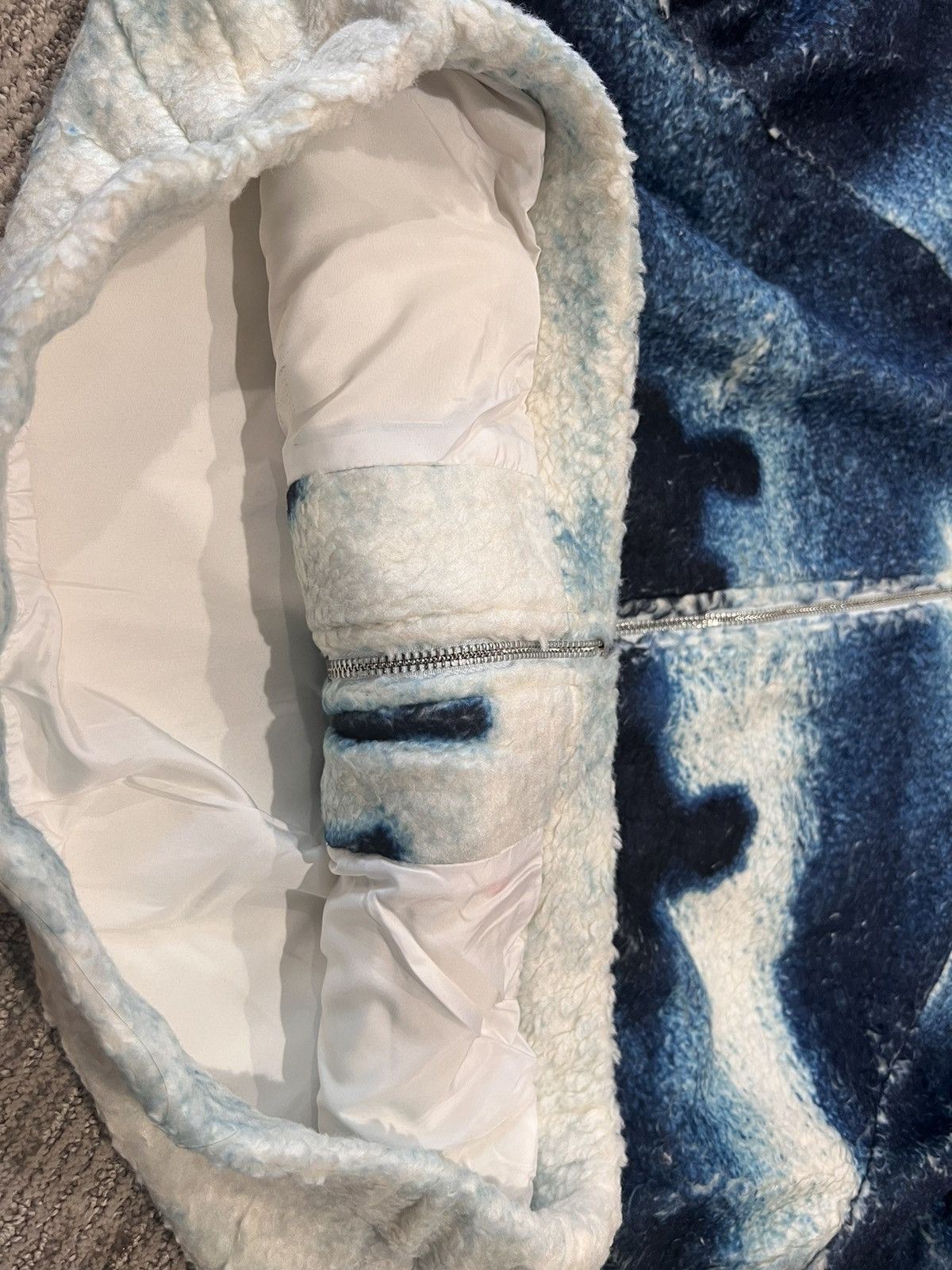 Other Runge Into the Deep Blue/White All Over Print Fleece Jacket Size US M / EU 48-50 / 2 - 3 Thumbnail