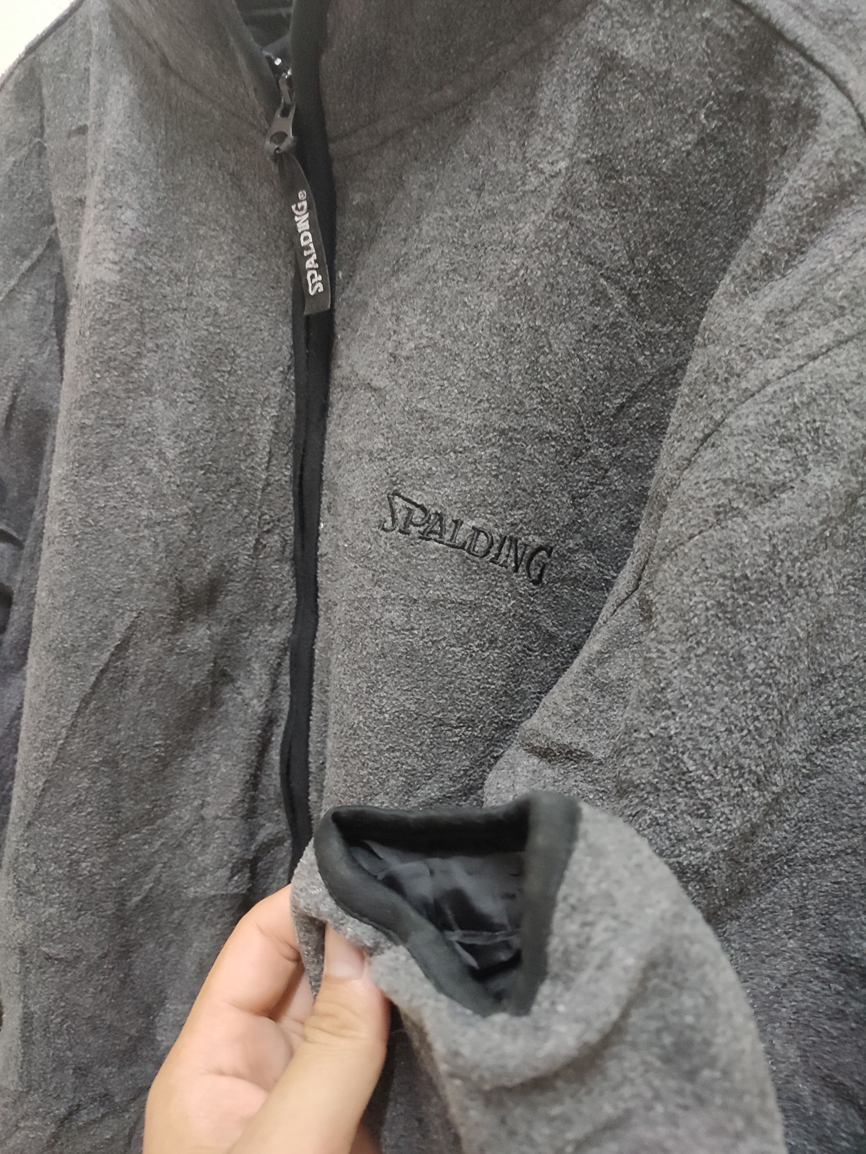 Spalding × Vintage 💥90s💥 Spalding Fleece Zip Up Jacket Size US M / EU 48-50 / 2 - 3 Thumbnail