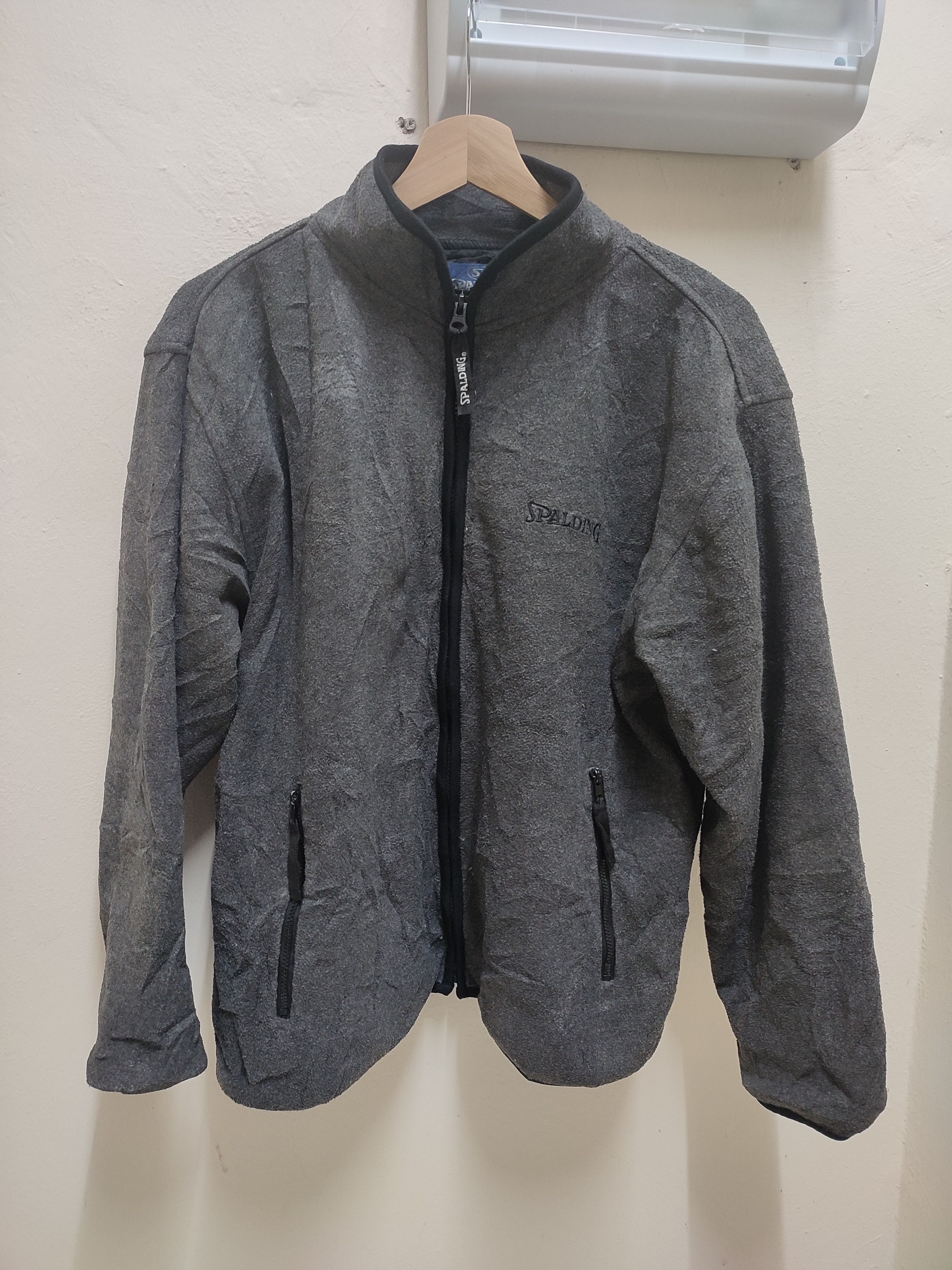 Spalding × Vintage 💥90s💥 Spalding Fleece Zip Up Jacket Size US M / EU 48-50 / 2 - 1 Thumbnail