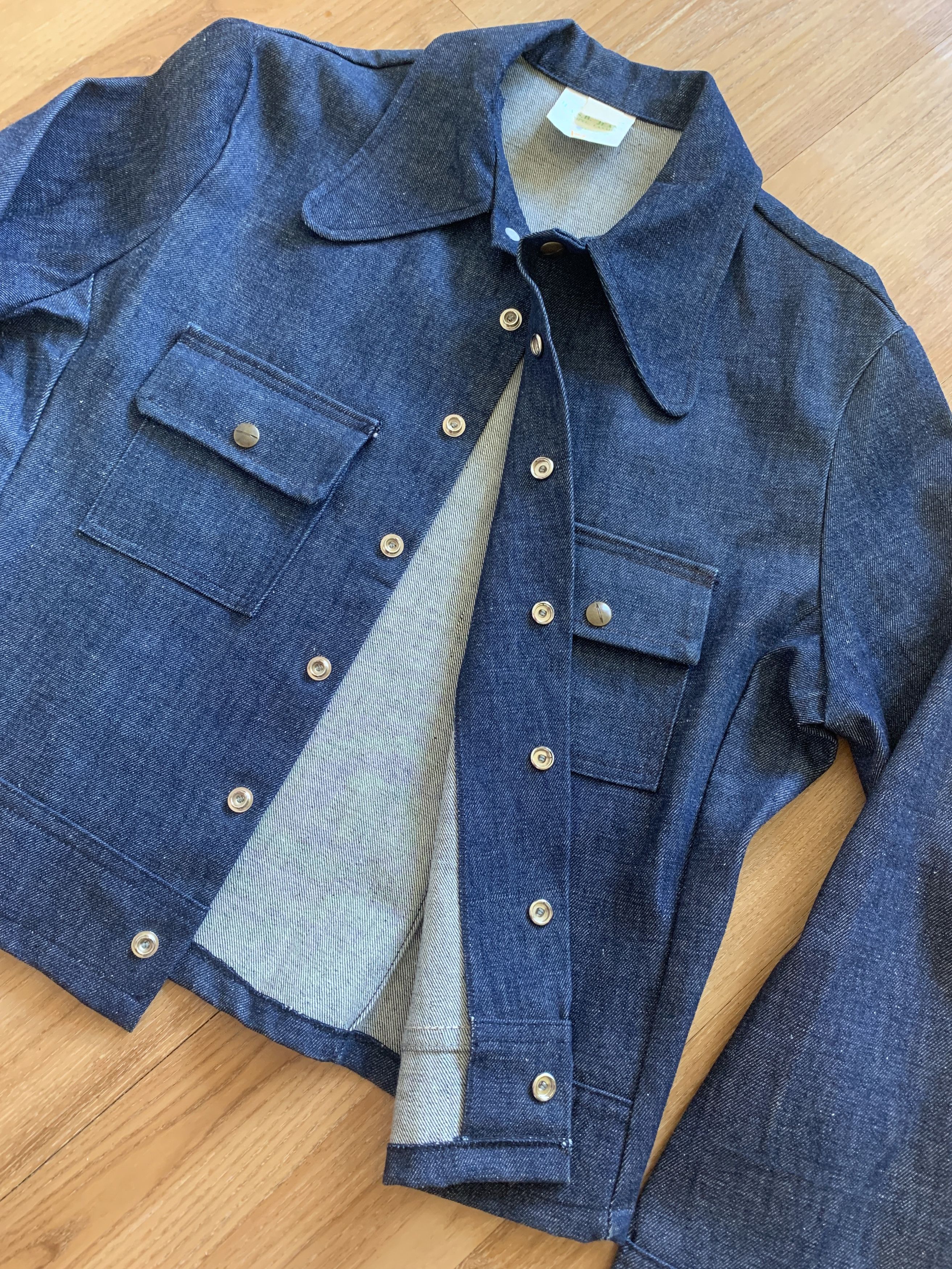 Other [Last drop] ; 1970's cropped denim snap-button jacket Size US M / EU 48-50 / 2 - 3 Thumbnail