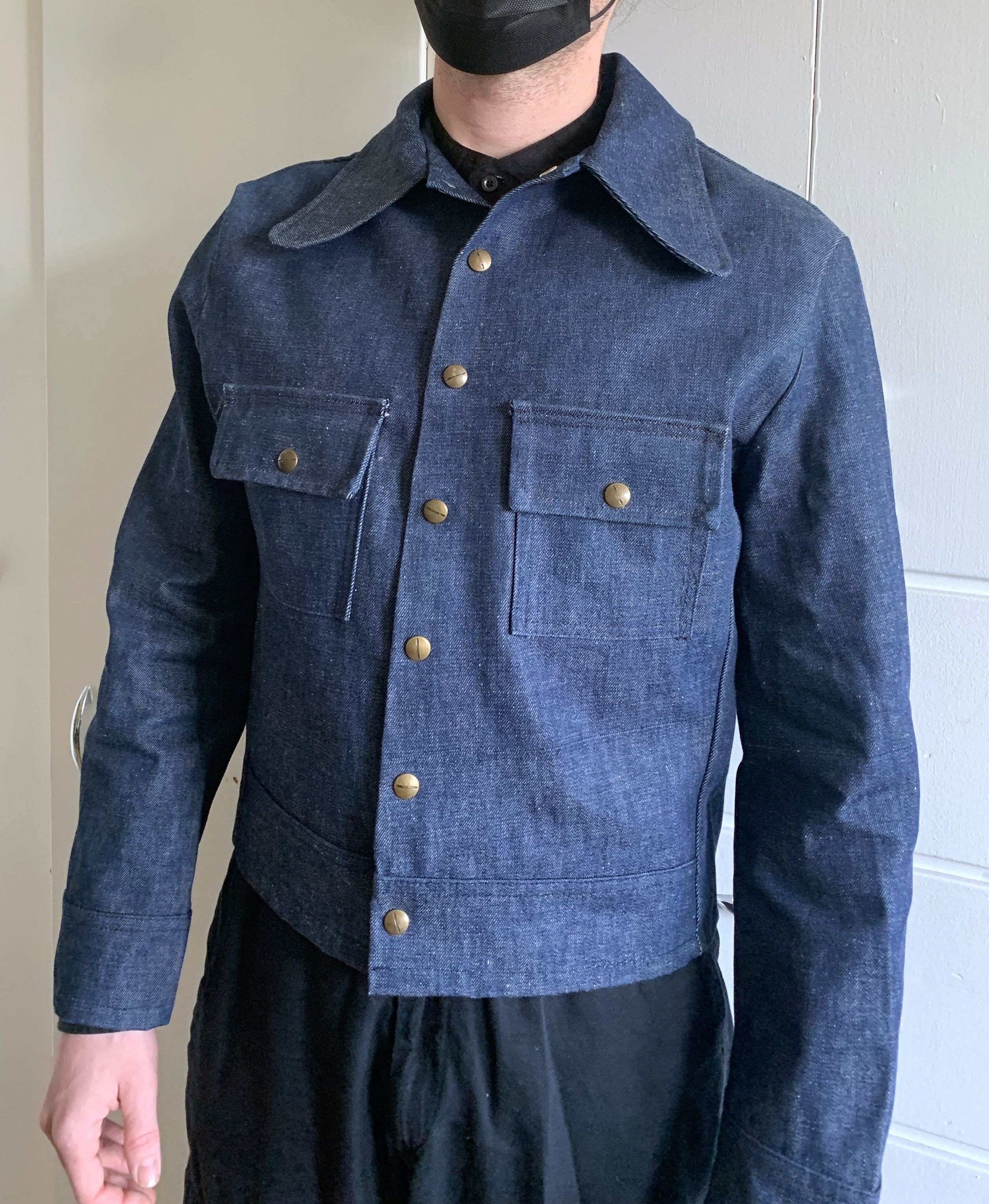 Other [Last drop] ; 1970's cropped denim snap-button jacket Size US M / EU 48-50 / 2 - 6 Thumbnail