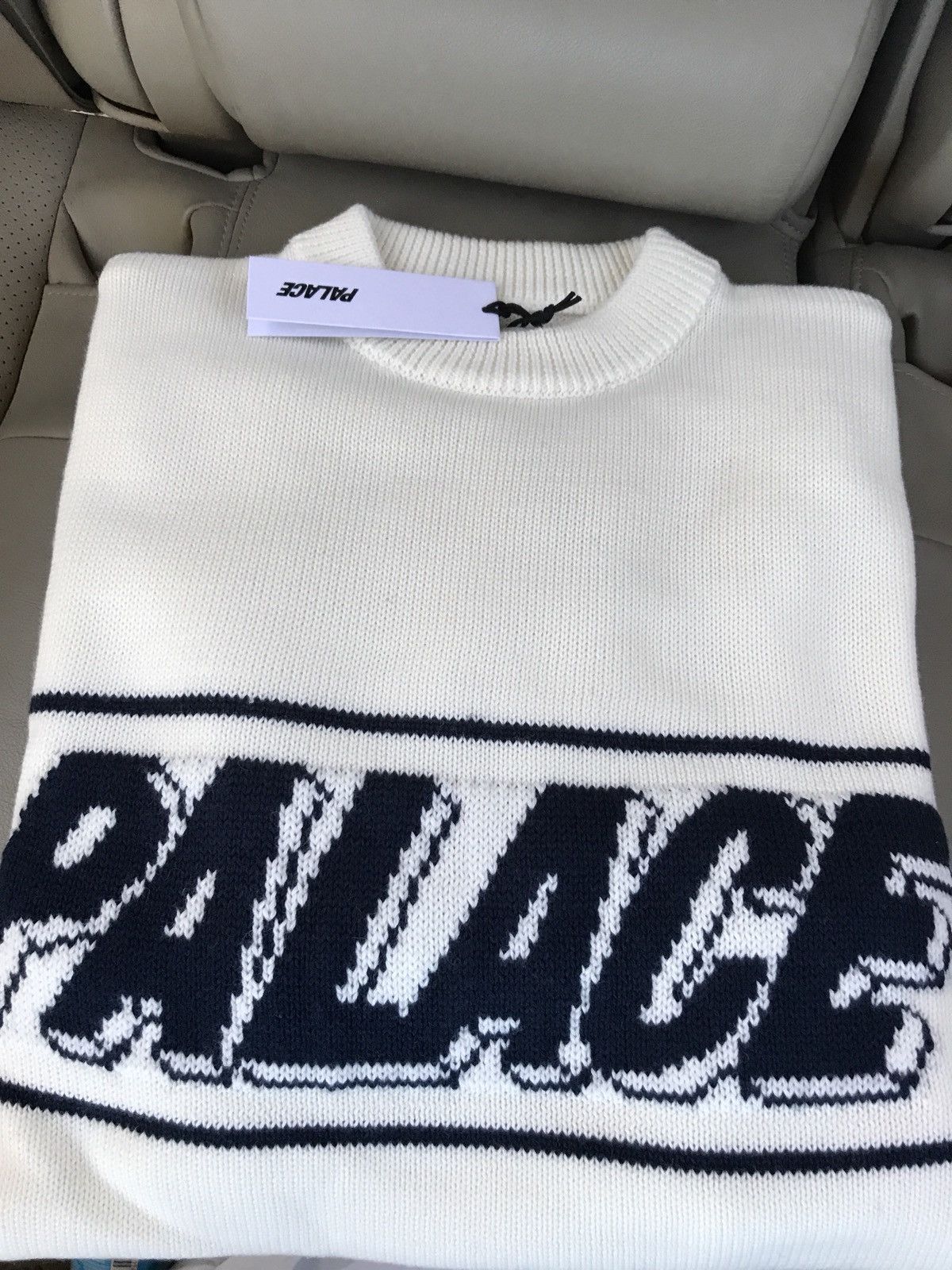Palace Palace Solidarity Knit Cream | Grailed