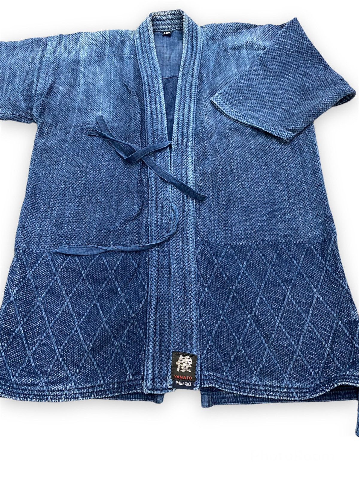 Vintage Vintage Japanese Indigo Noragi Kendo Cardigan Jacket Size US L / EU 52-54 / 3 - 3 Thumbnail