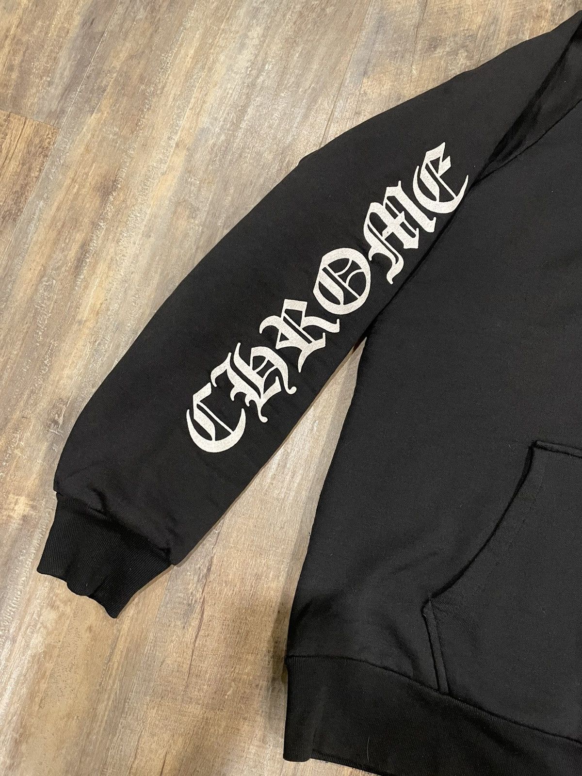 Chrome Hearts RARE Chrome Hearts Dagger Horseshoe Thermal Zip Up Hoodie ...