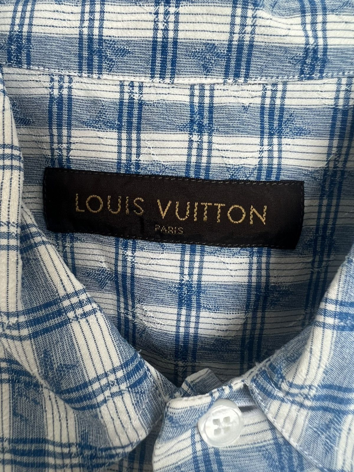 Designer × Louis Vuitton Louis Vuitton Blue Monogram Silk Shirt Size US S / EU 44-46 / 1 - 3 Thumbnail