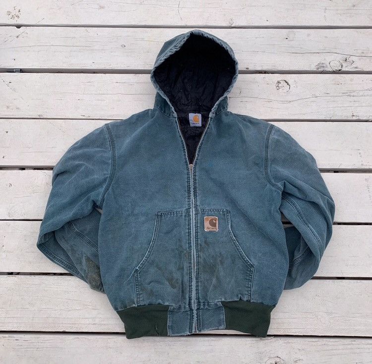 Vintage Sea-Foam Green Carhartt Hooded Jacket | Grailed