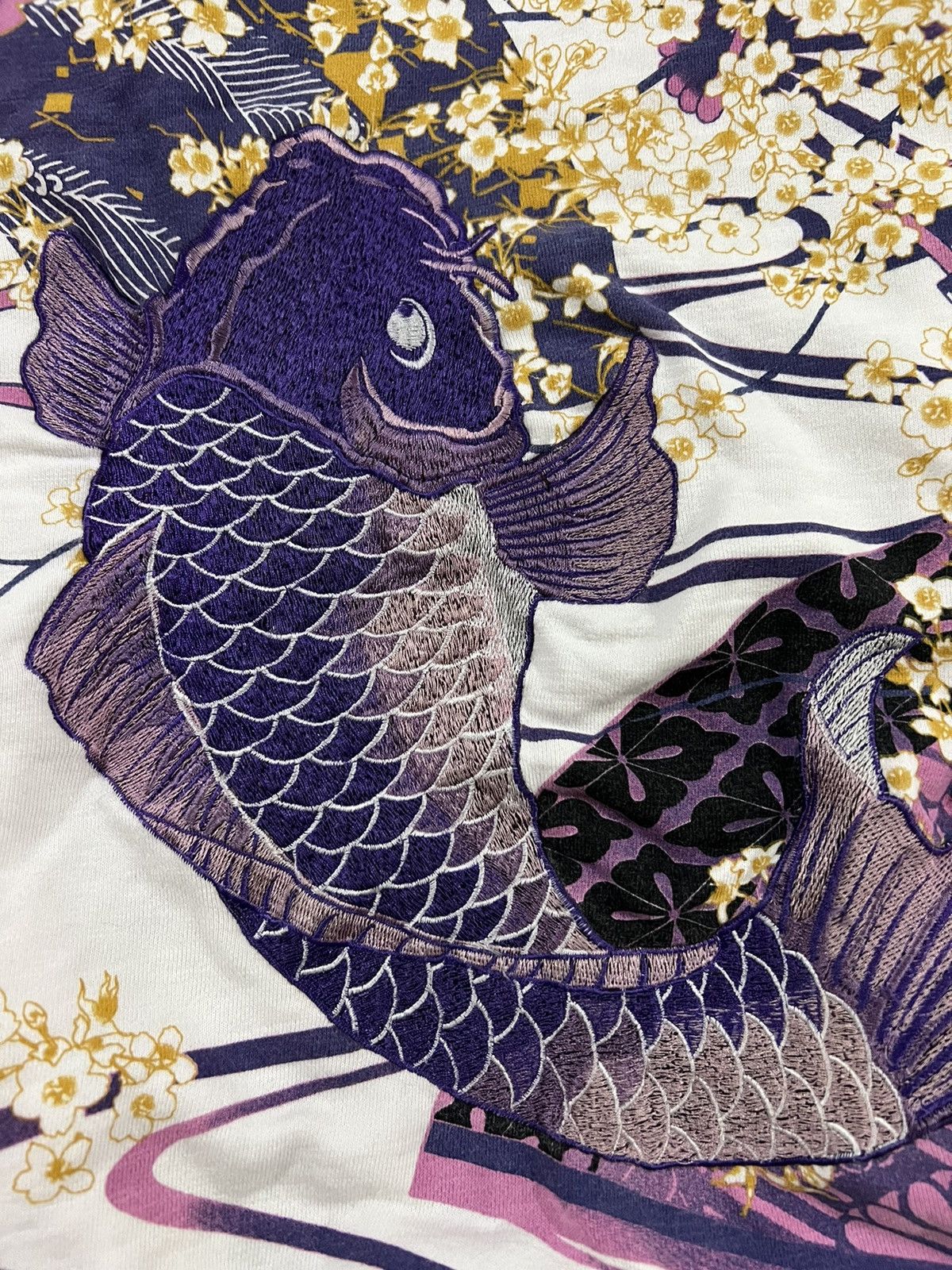 Japanese Brand Distressed Karakuri tamashi koi embroidery hoodie Size US XXL / EU 58 / 5 - 3 Thumbnail