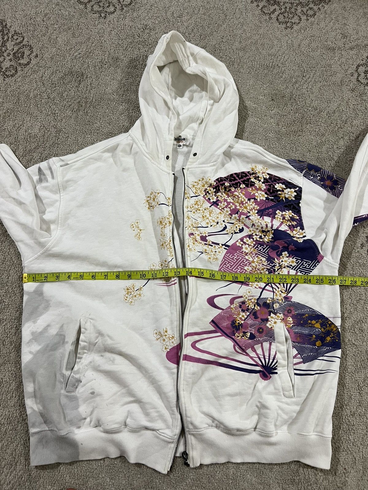 Japanese Brand Distressed Karakuri tamashi koi embroidery hoodie Size US XXL / EU 58 / 5 - 9 Thumbnail