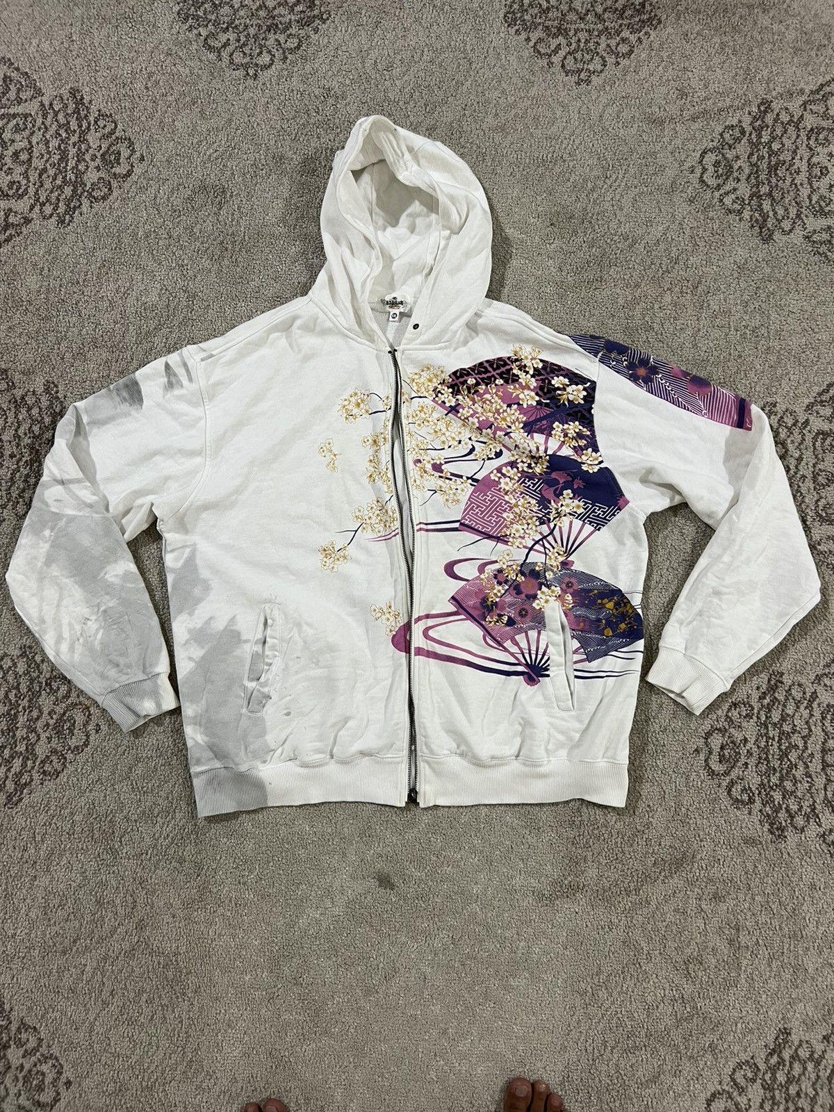 Japanese Brand Distressed Karakuri tamashi koi embroidery hoodie Size US XXL / EU 58 / 5 - 5 Thumbnail