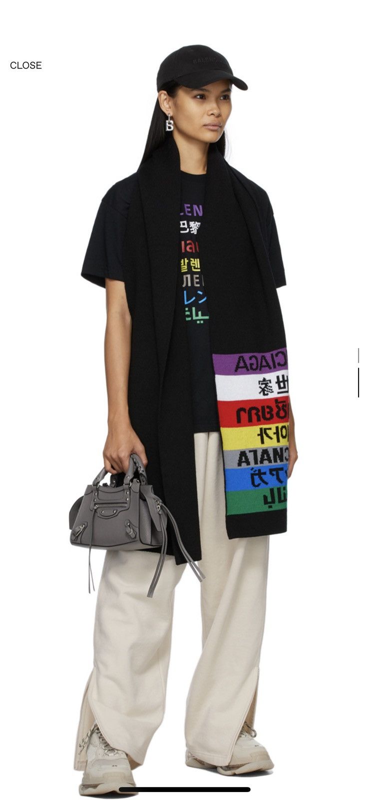 Balenciaga Multicolor language scarf Size ONE SIZE - 1 Thumbnail