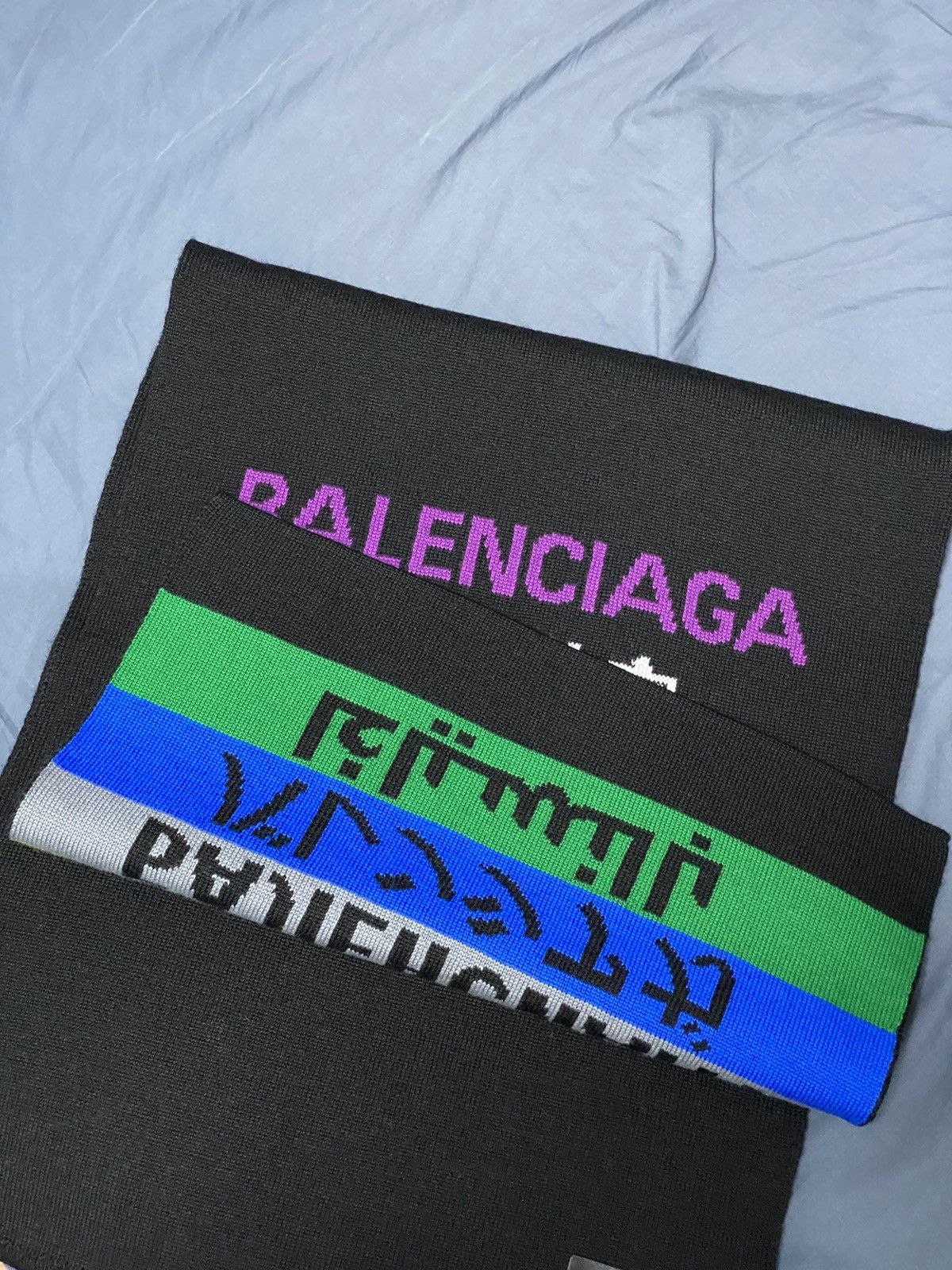 Balenciaga Multicolor language scarf Size ONE SIZE - 4 Thumbnail