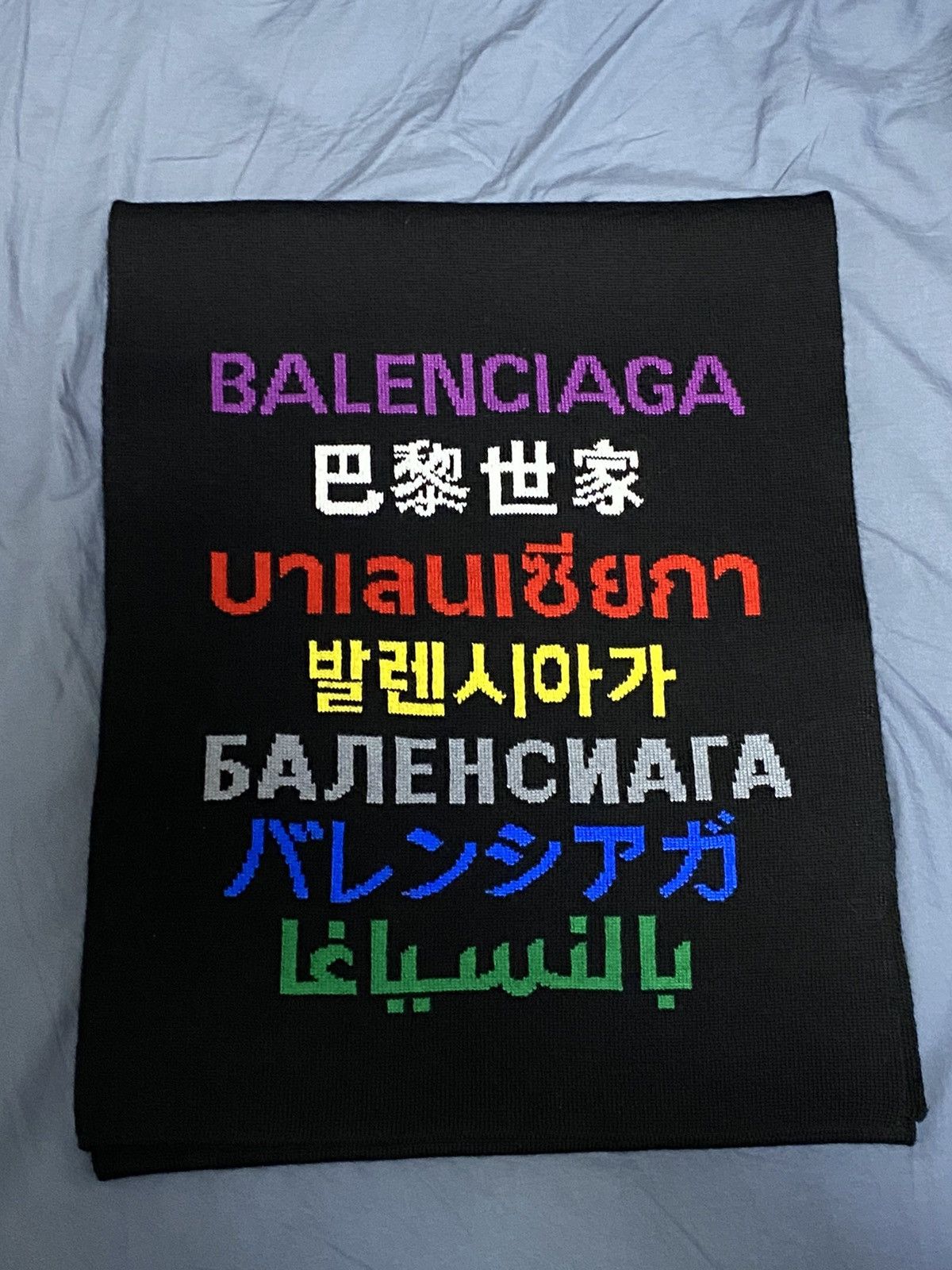 Balenciaga Multicolor language scarf Size ONE SIZE - 2 Thumbnail