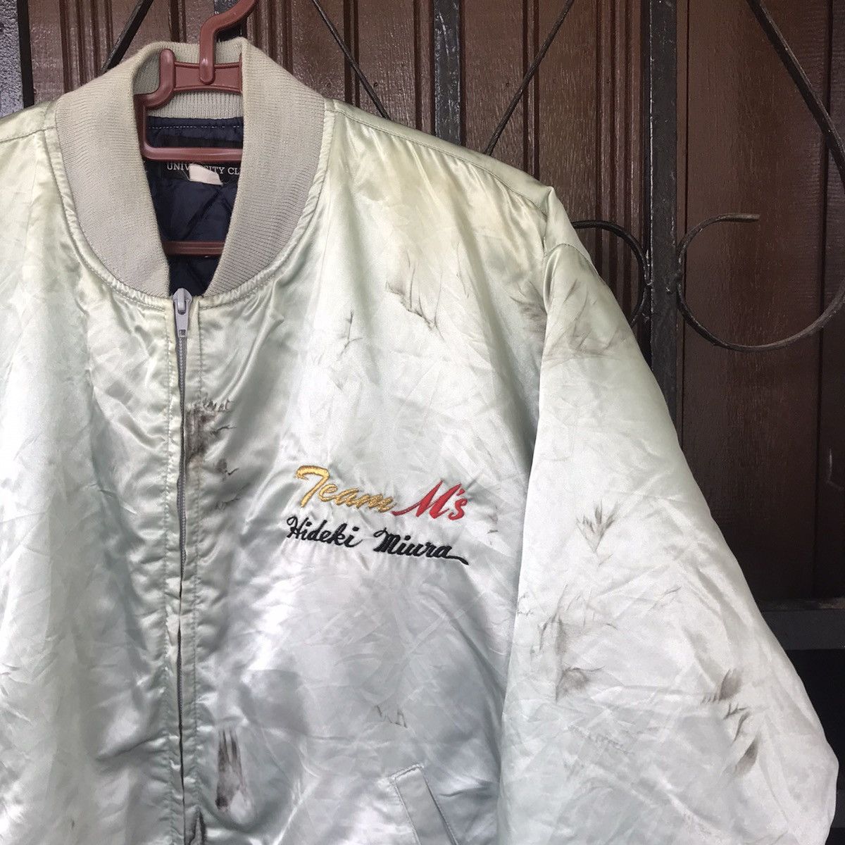 Japanese Brand Vtg Racing Garage M’s Staff Abierto University Club Bomber Size US M / EU 48-50 / 2 - 4 Thumbnail