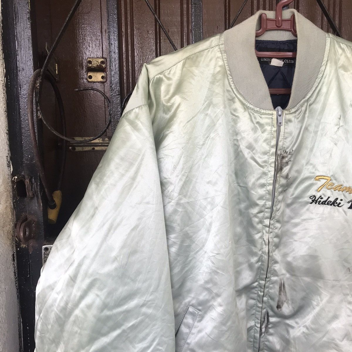 Japanese Brand Vtg Racing Garage M’s Staff Abierto University Club Bomber Size US M / EU 48-50 / 2 - 3 Thumbnail