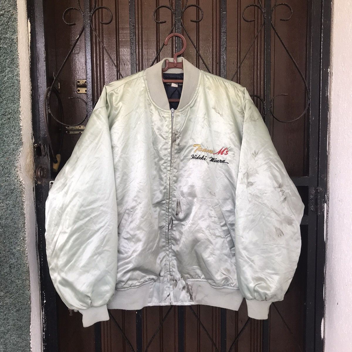 Japanese Brand Vtg Racing Garage M’s Staff Abierto University Club Bomber Size US M / EU 48-50 / 2 - 2 Thumbnail