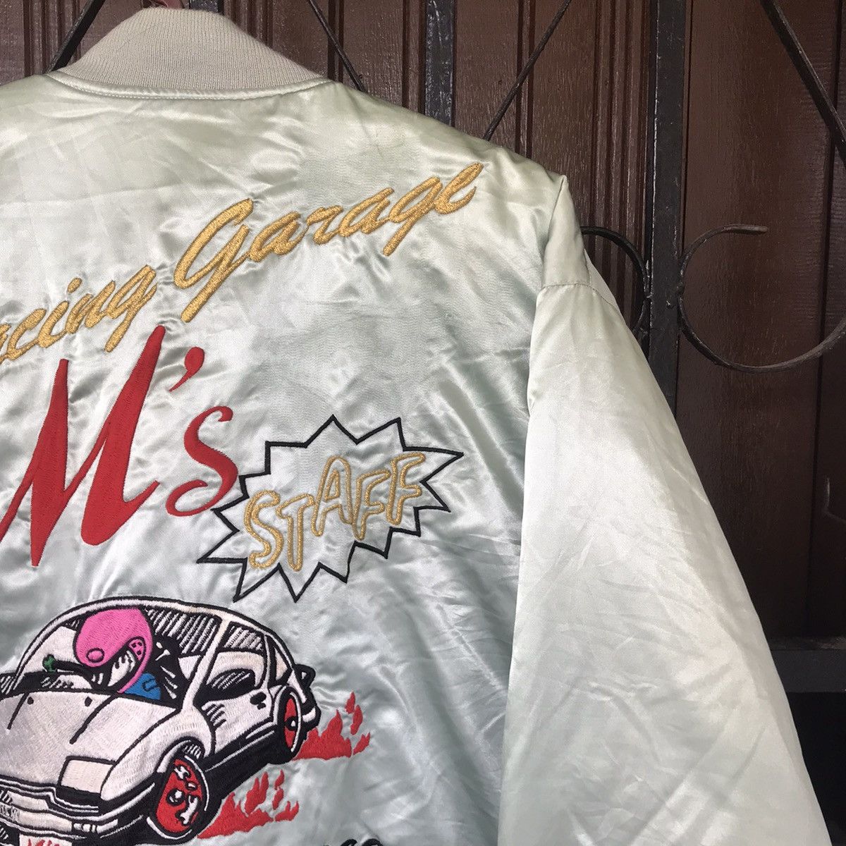 Japanese Brand Vtg Racing Garage M’s Staff Abierto University Club Bomber Size US M / EU 48-50 / 2 - 13 Thumbnail