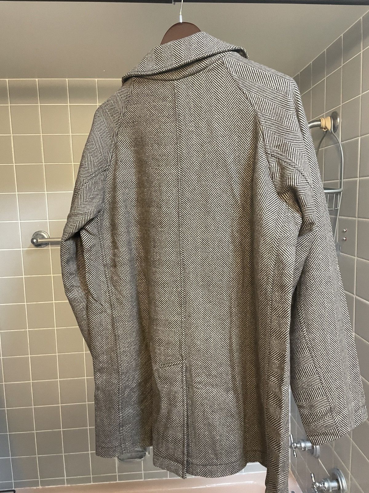 18 East Biella Raglan Coat Wool Herringbone New NWT Medium Size US M / EU 48-50 / 2 - 3 Thumbnail