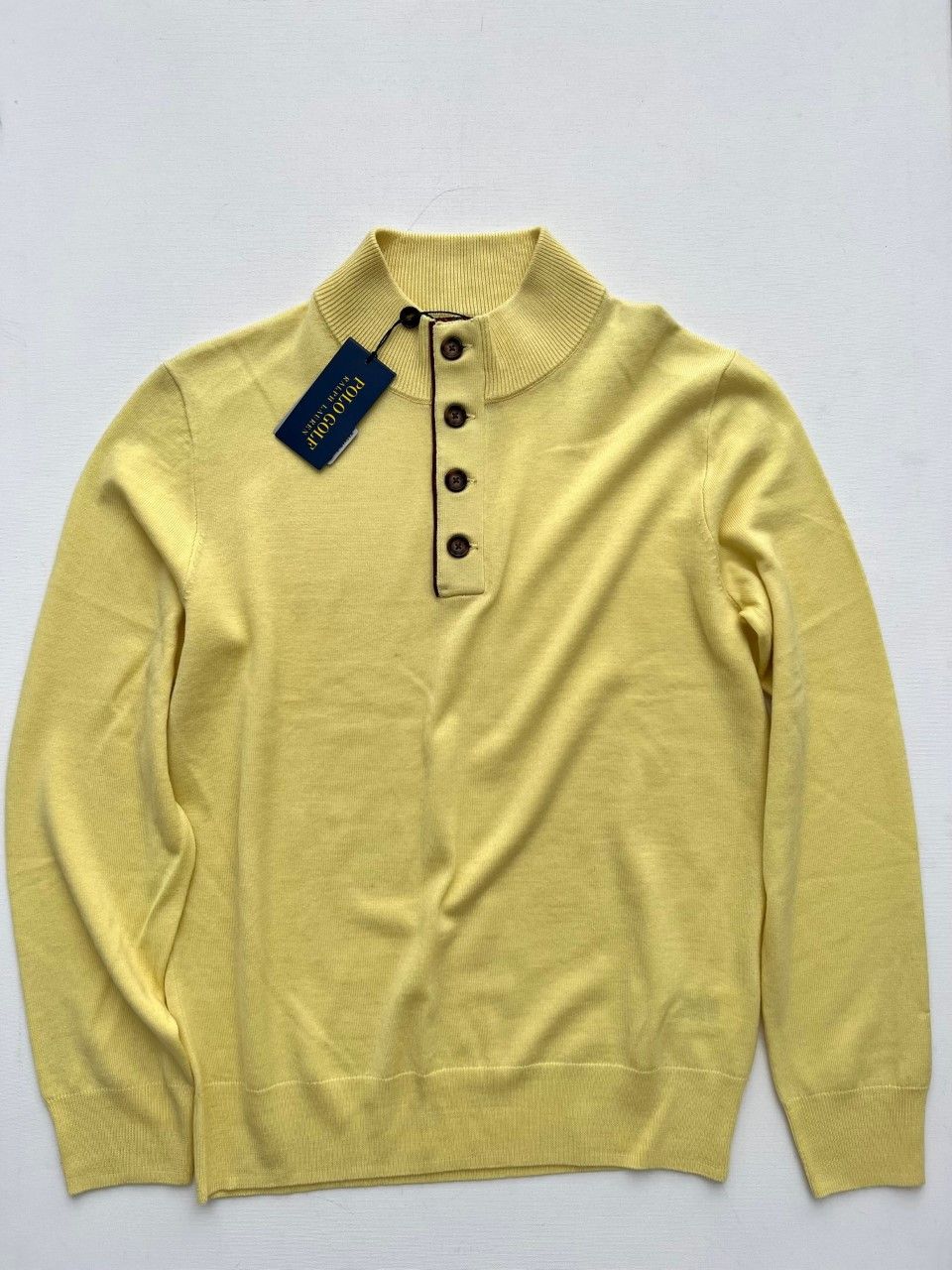 Polo Ralph Lauren Golf Mock Neck Pullover Sweater Yellow