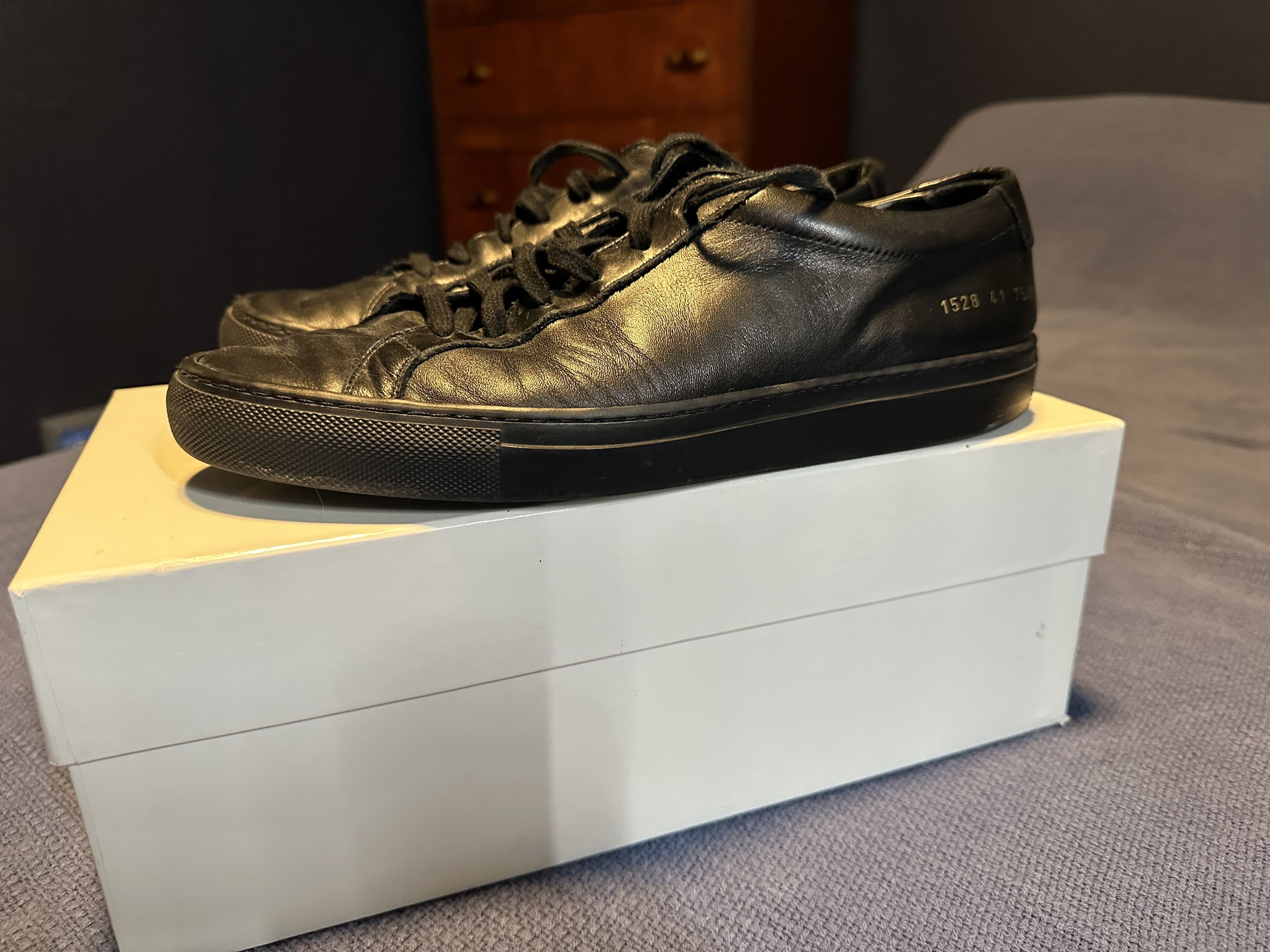 Common Projects Achilles Low Black Leather