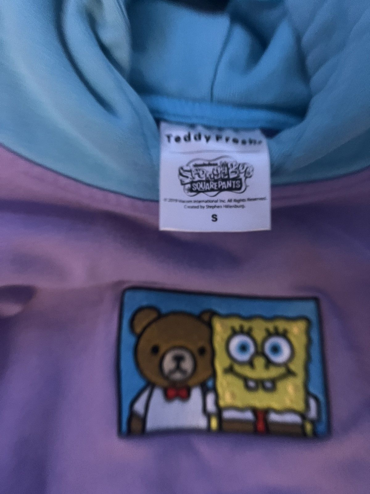 Spongebob color block hoodie hotsell