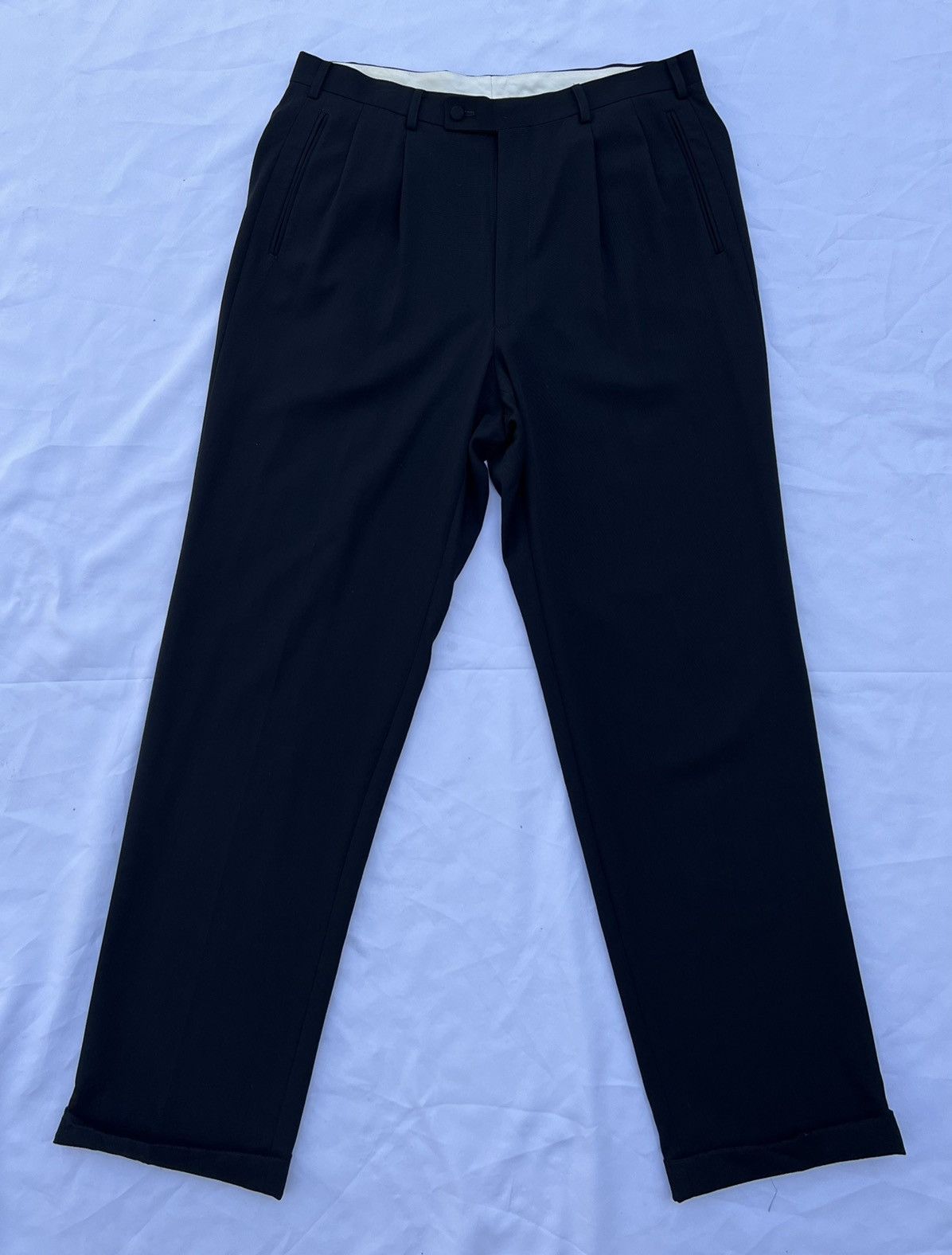 Gaultier Homme Objet × Jean Paul Gaultier VTG JPG Gaultier Homme Objet Wool Rayon Black Trouser Pant Size US 34 / EU 50 - 14 Thumbnail