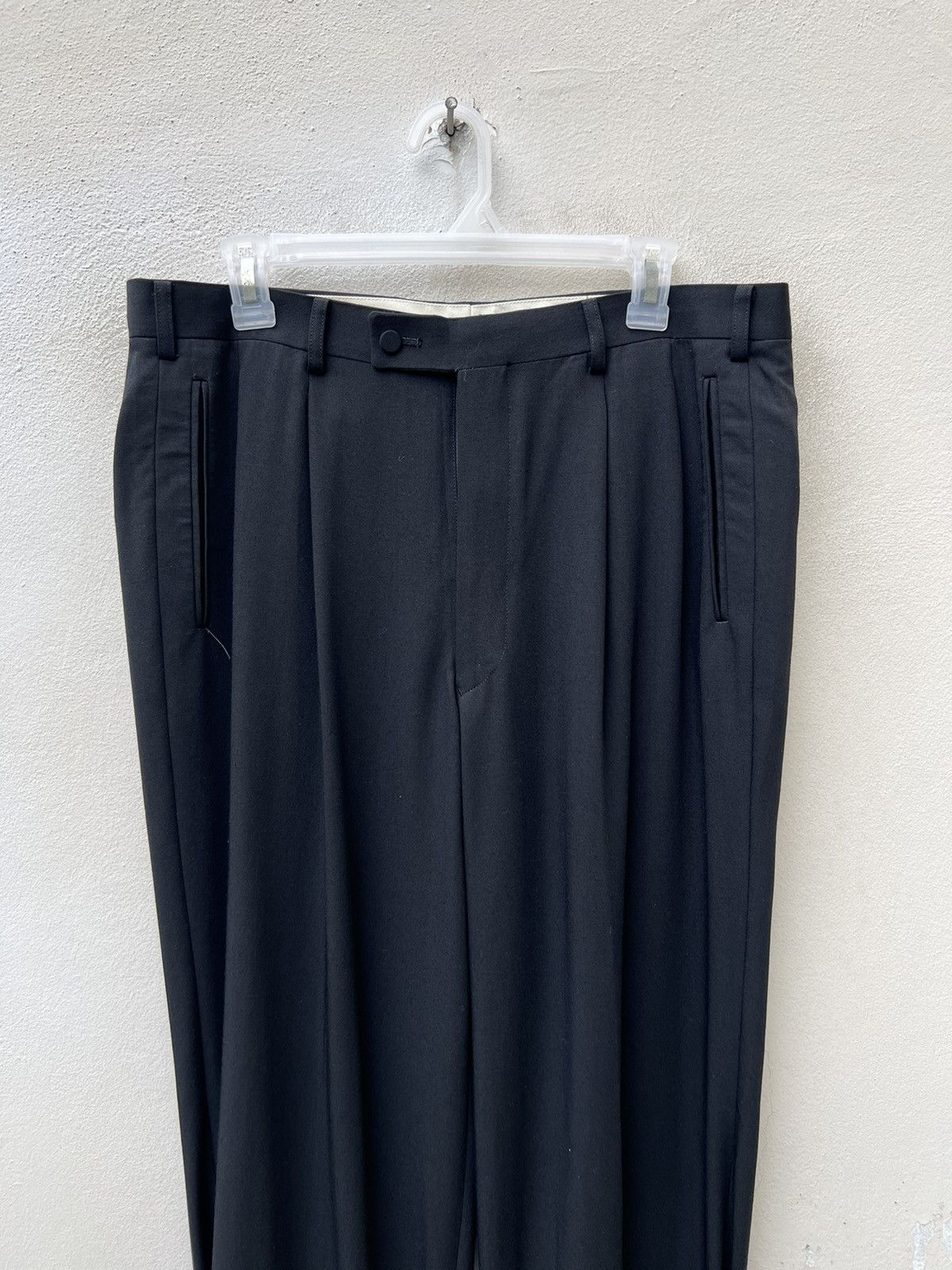 Gaultier Homme Objet × Jean Paul Gaultier VTG JPG Gaultier Homme Objet Wool Rayon Black Trouser Pant Size US 34 / EU 50 - 2 Thumbnail