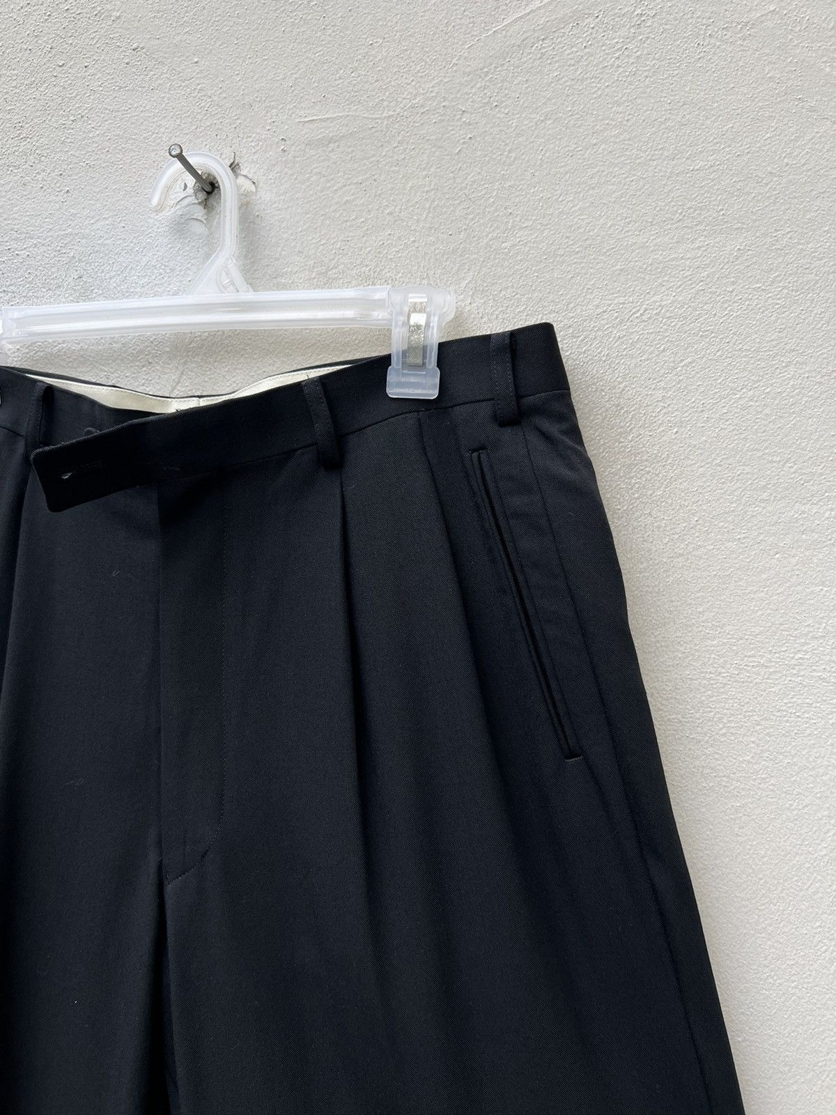 Gaultier Homme Objet × Jean Paul Gaultier VTG JPG Gaultier Homme Objet Wool Rayon Black Trouser Pant Size US 34 / EU 50 - 6 Thumbnail