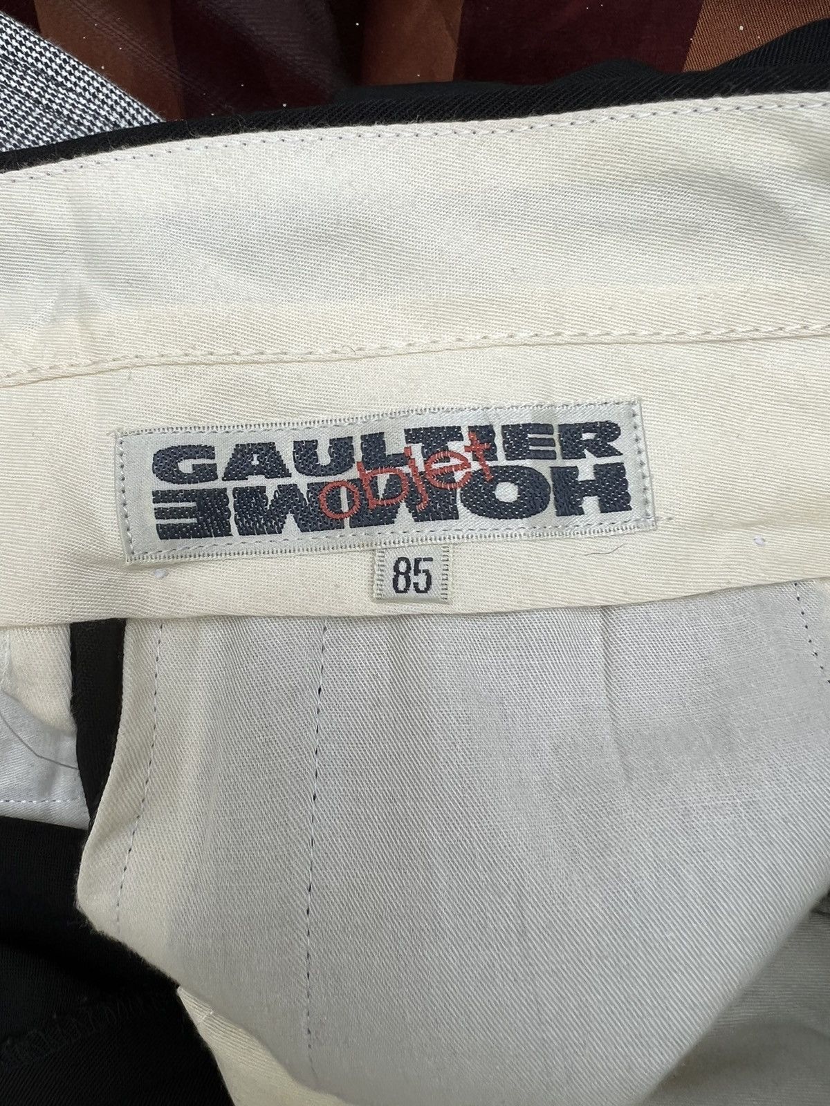 Gaultier Homme Objet × Jean Paul Gaultier VTG JPG Gaultier Homme Objet Wool Rayon Black Trouser Pant Size US 34 / EU 50 - 11 Thumbnail