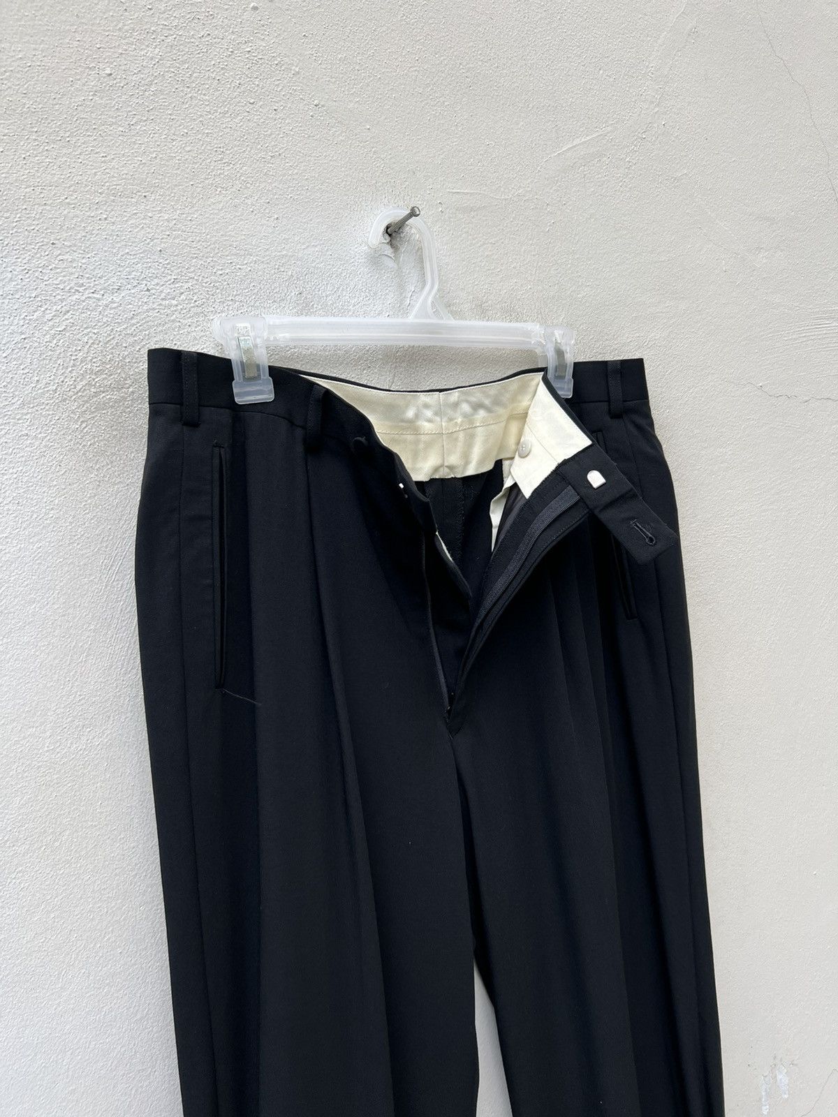 Gaultier Homme Objet × Jean Paul Gaultier VTG JPG Gaultier Homme Objet Wool Rayon Black Trouser Pant Size US 34 / EU 50 - 4 Thumbnail
