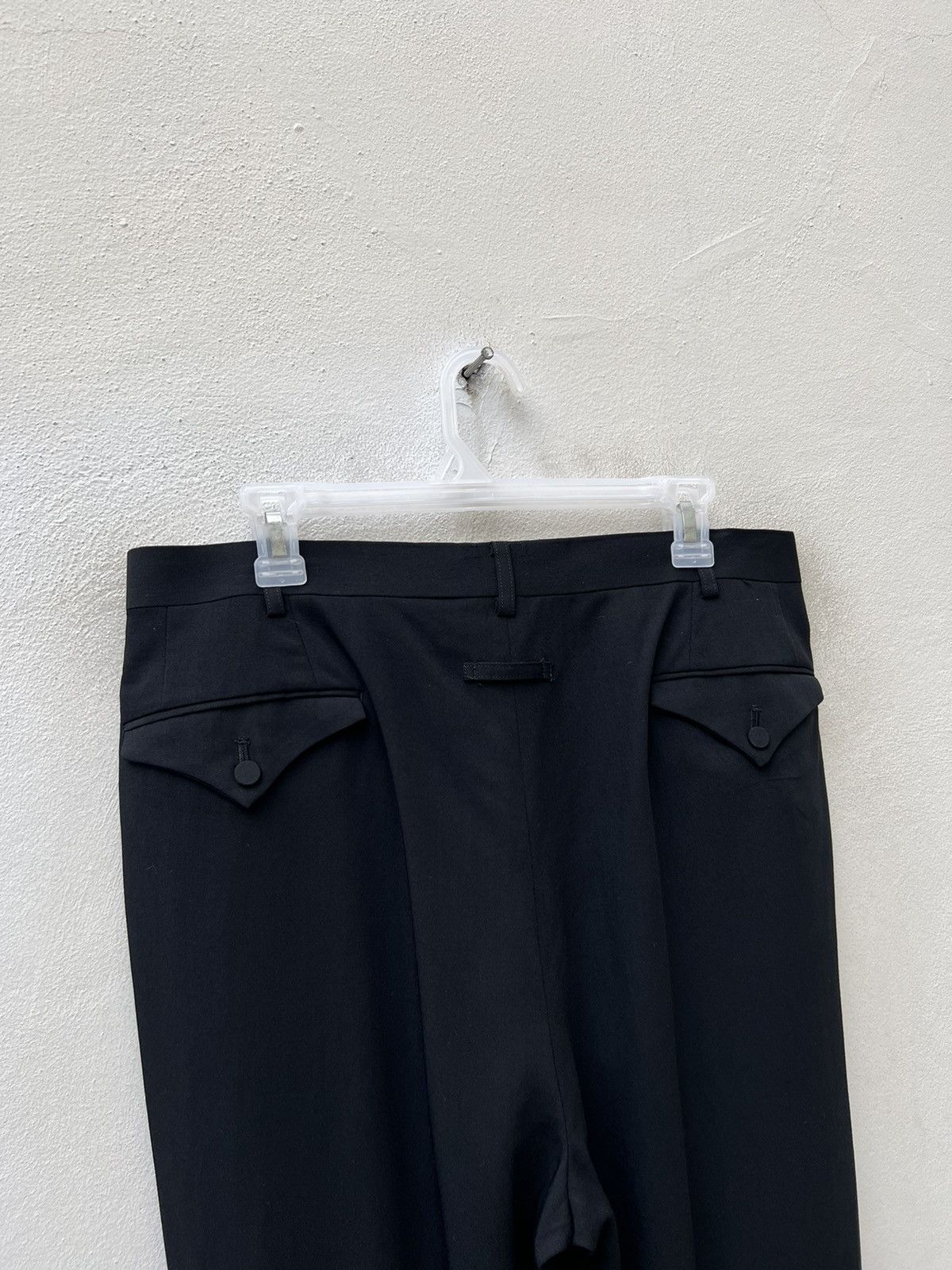 Gaultier Homme Objet × Jean Paul Gaultier VTG JPG Gaultier Homme Objet Wool Rayon Black Trouser Pant Size US 34 / EU 50 - 8 Thumbnail