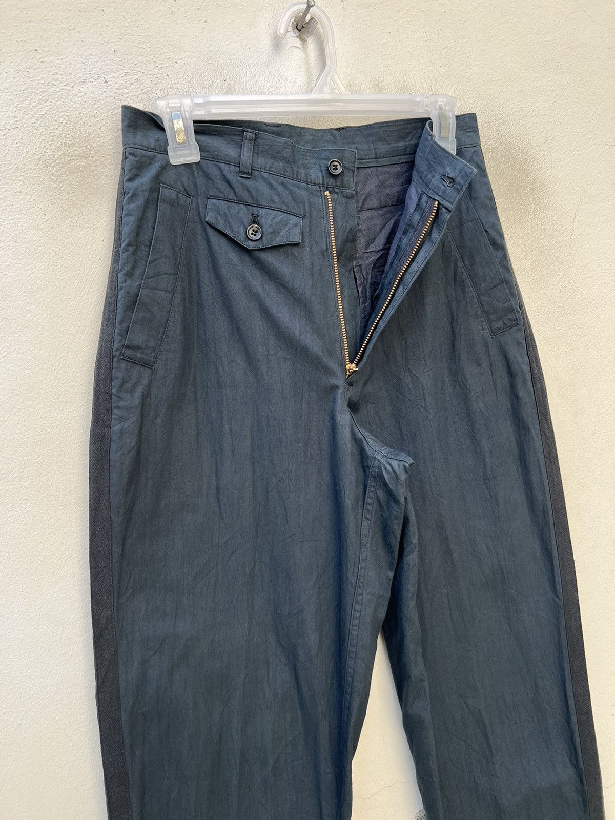 Comme des Garcons Homme Archive 80s CDGH Side Strap Baggy Trouser Cotton Pant Size US 29 - 2 Thumbnail