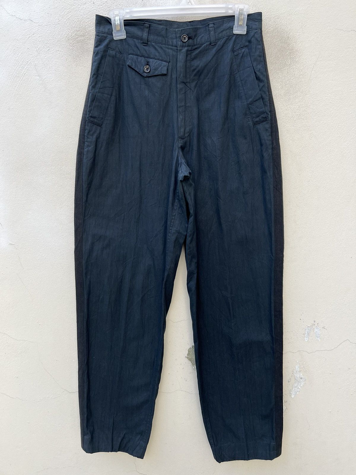 Comme des Garcons Homme Archive 80s CDGH Side Strap Baggy Trouser Cotton Pant Size US 29 - 1 Thumbnail