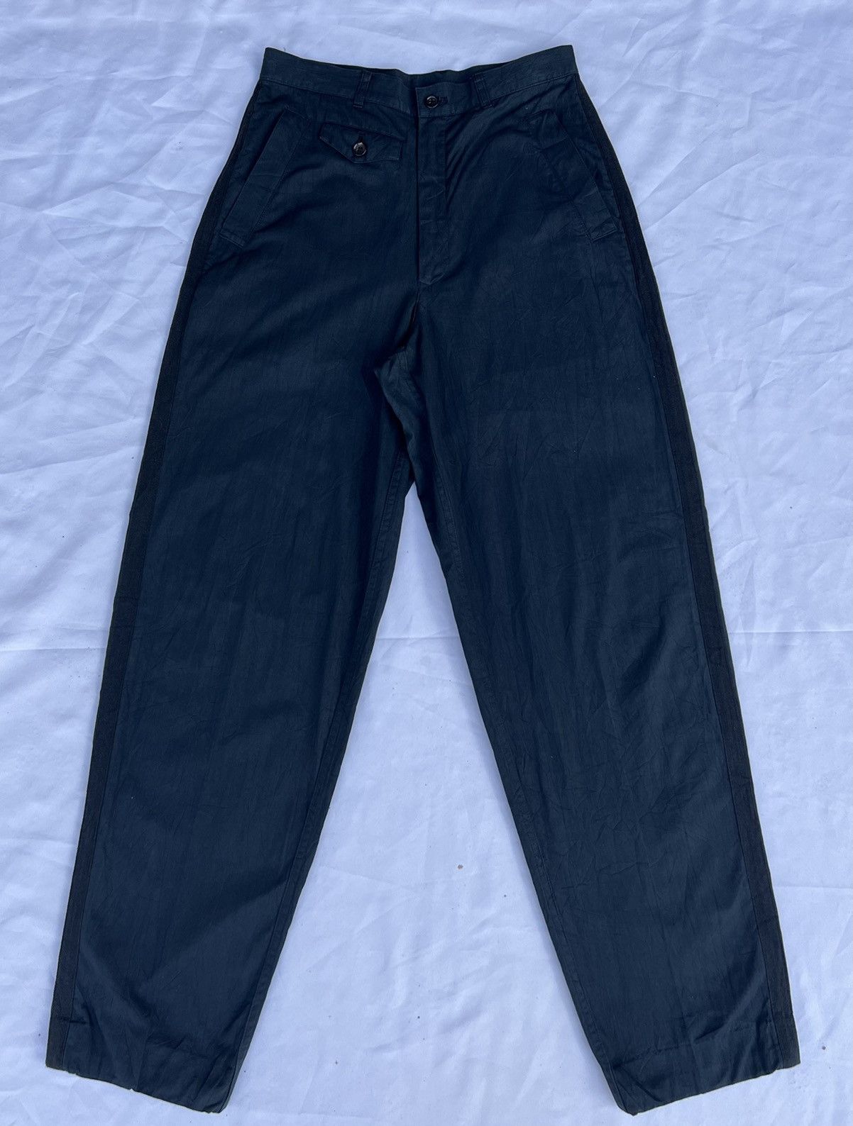 Comme des Garcons Homme Archive 80s CDGH Side Strap Baggy Trouser Cotton Pant Size US 29 - 18 Thumbnail