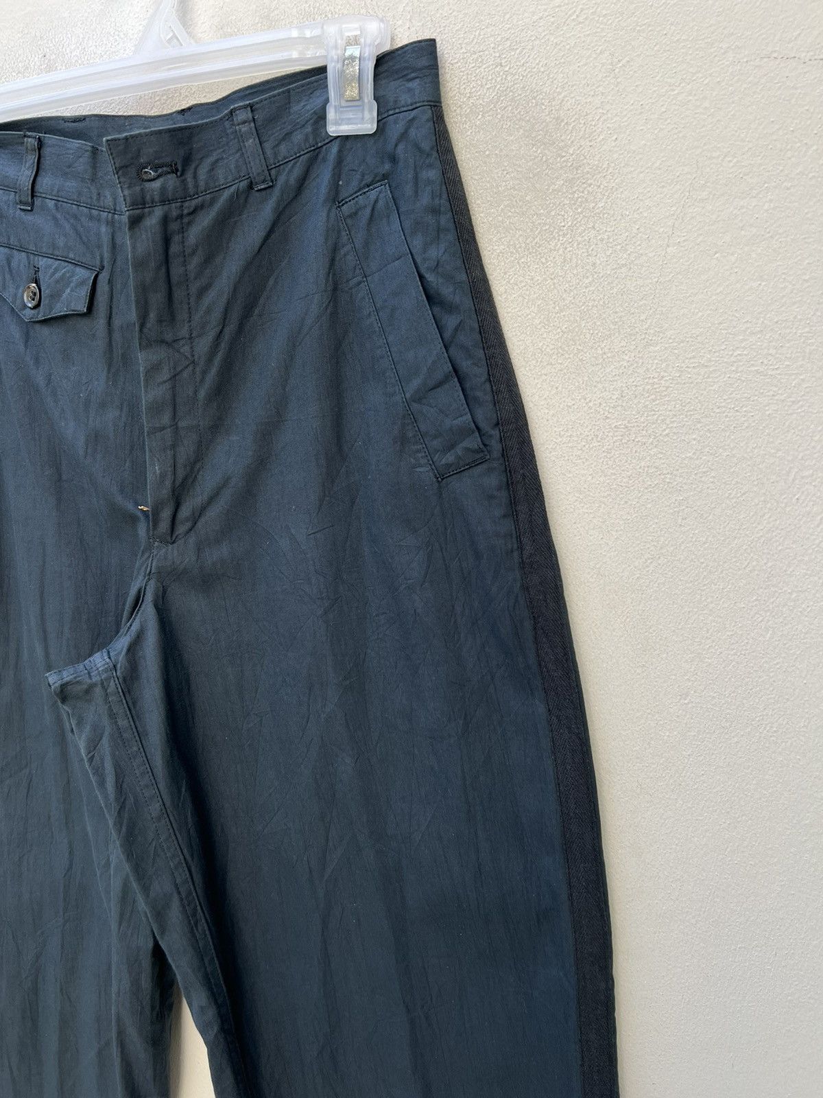 Comme des Garcons Homme Archive 80s CDGH Side Strap Baggy Trouser Cotton Pant Size US 29 - 4 Thumbnail