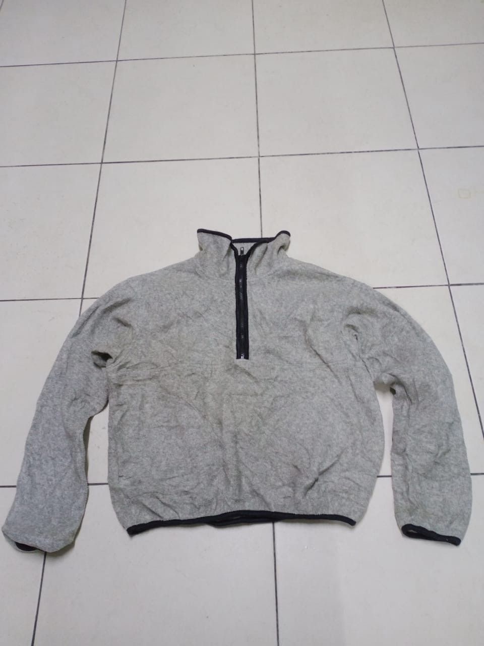 image of Outdoor Life x Vintage Rei Half Zipper Fleece Sweatshirt in Grey, Men's (Size Small)