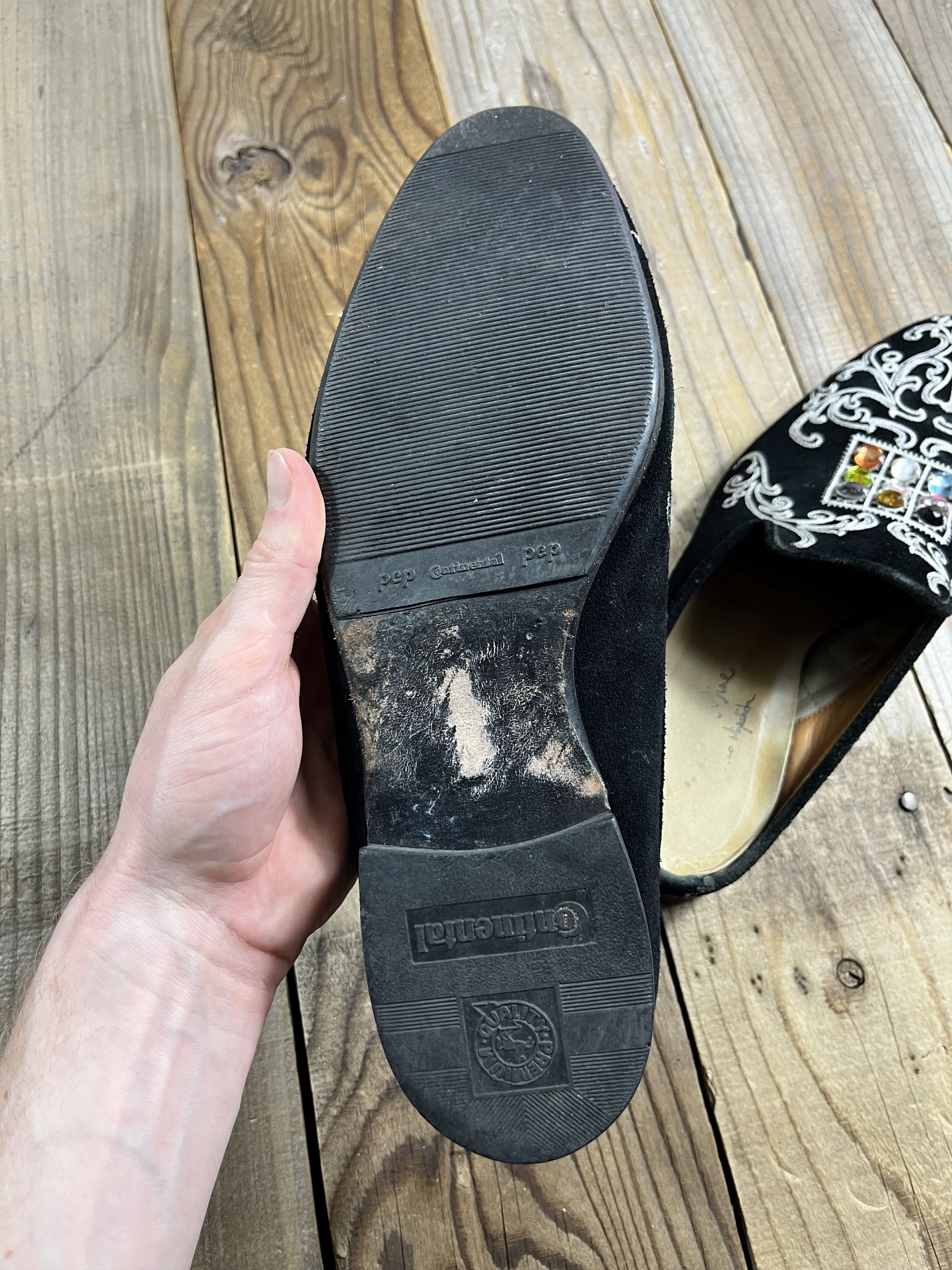 Number (N)ine AW09 'A Closed Feeling' Runway Velvet Jeweled Slippers Size US 9 / EU 42 - 11 Thumbnail